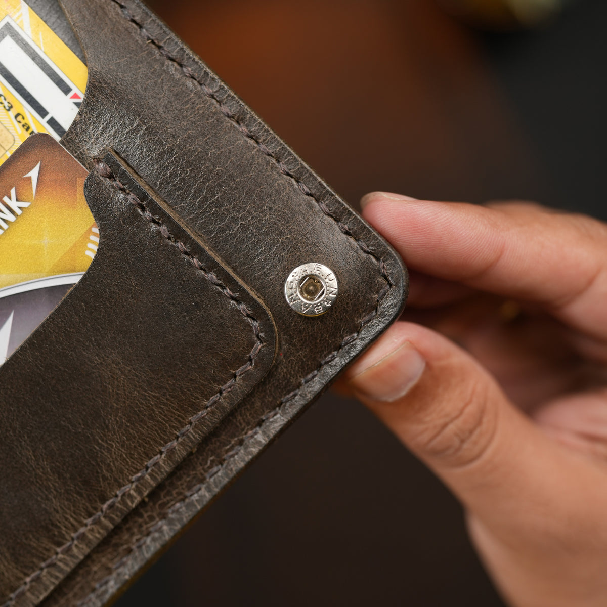 Passport Wallet Handmade Full Grain Chrome Tan Pull-Up Leather Brown Color