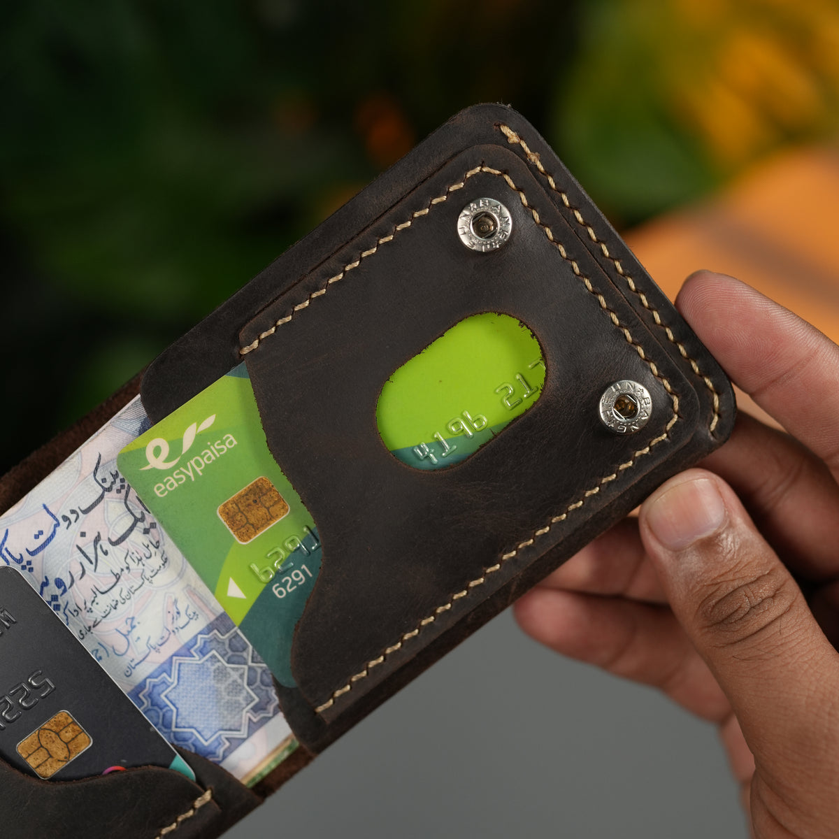 No.123 Bifold Leather Wallet | Full-Grain Pull-Up Leather