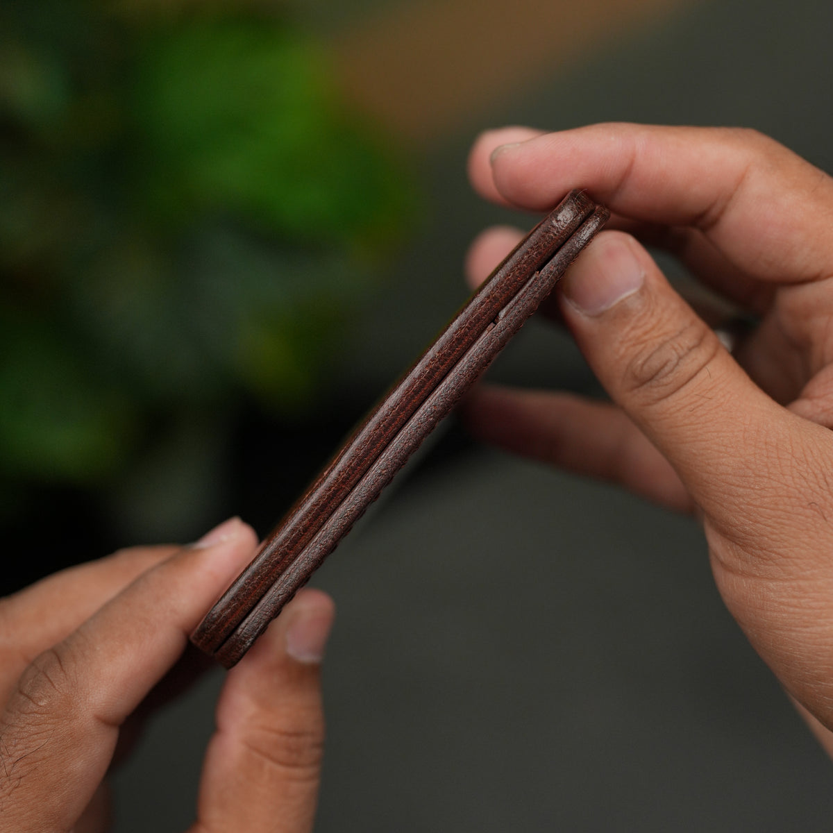 No. 120 Bifold Leather wallet Brown Color