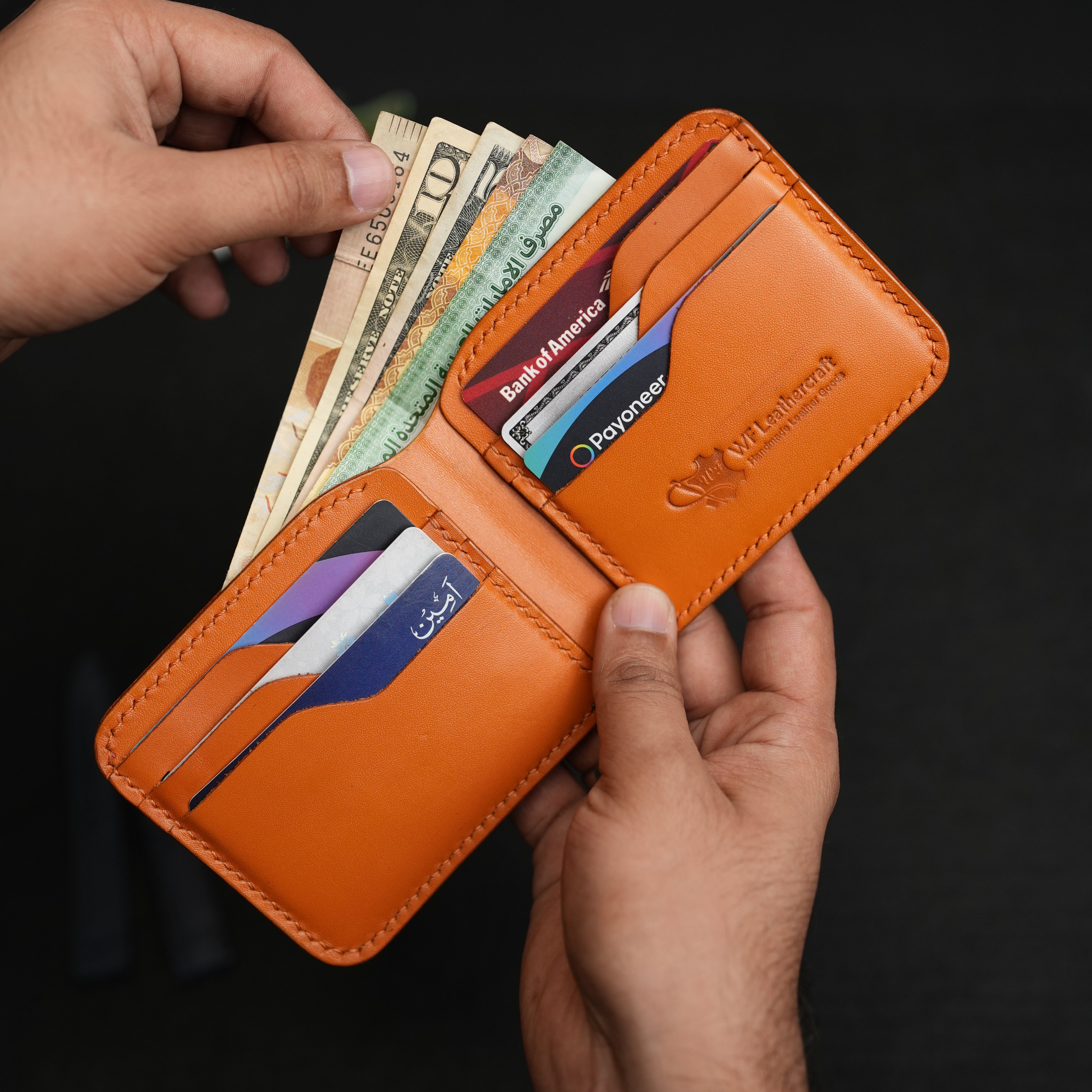 No.55 V2 pro classic bifold wallet (Tan color)