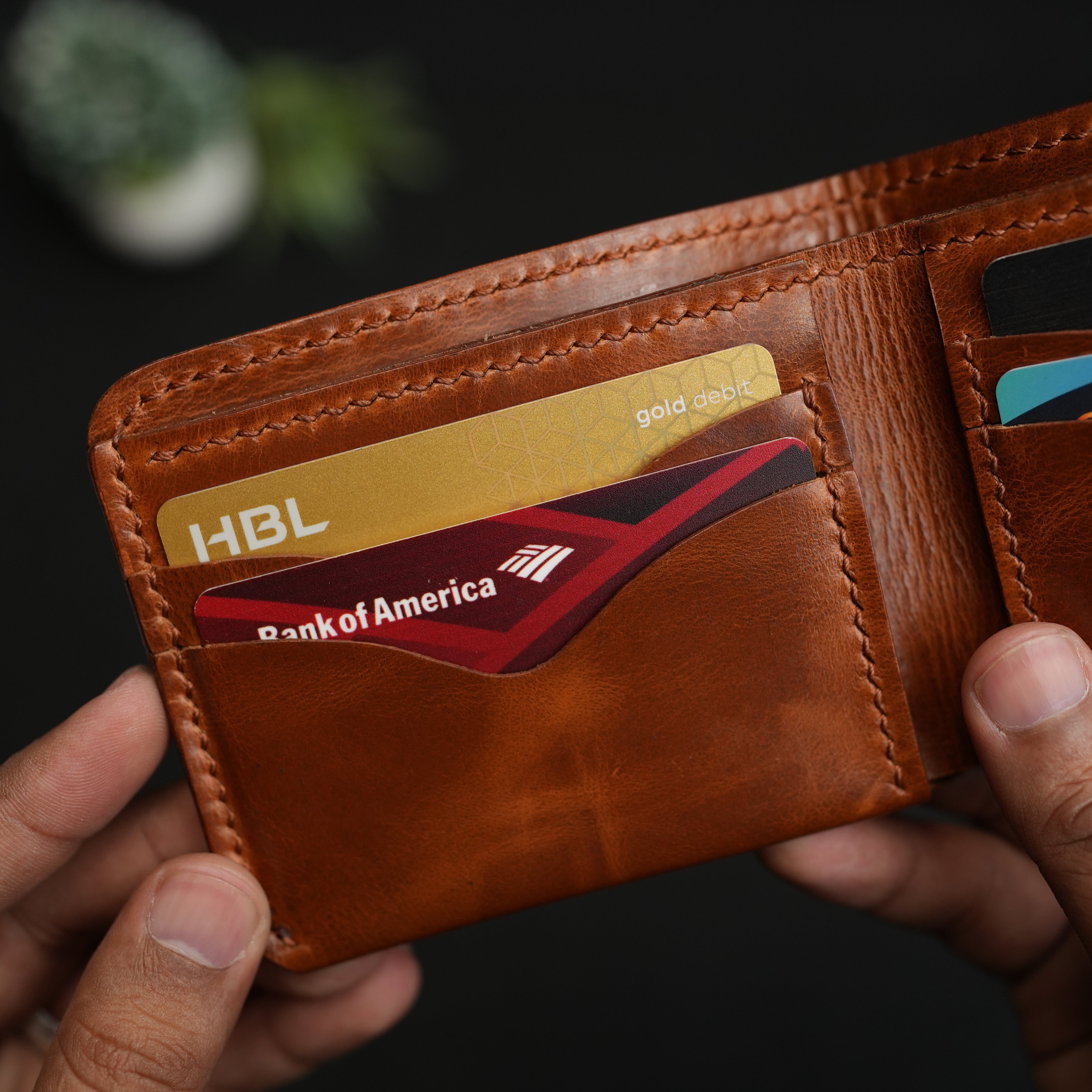 No. 81 classic full stitched bifold wallet Vintage Brown