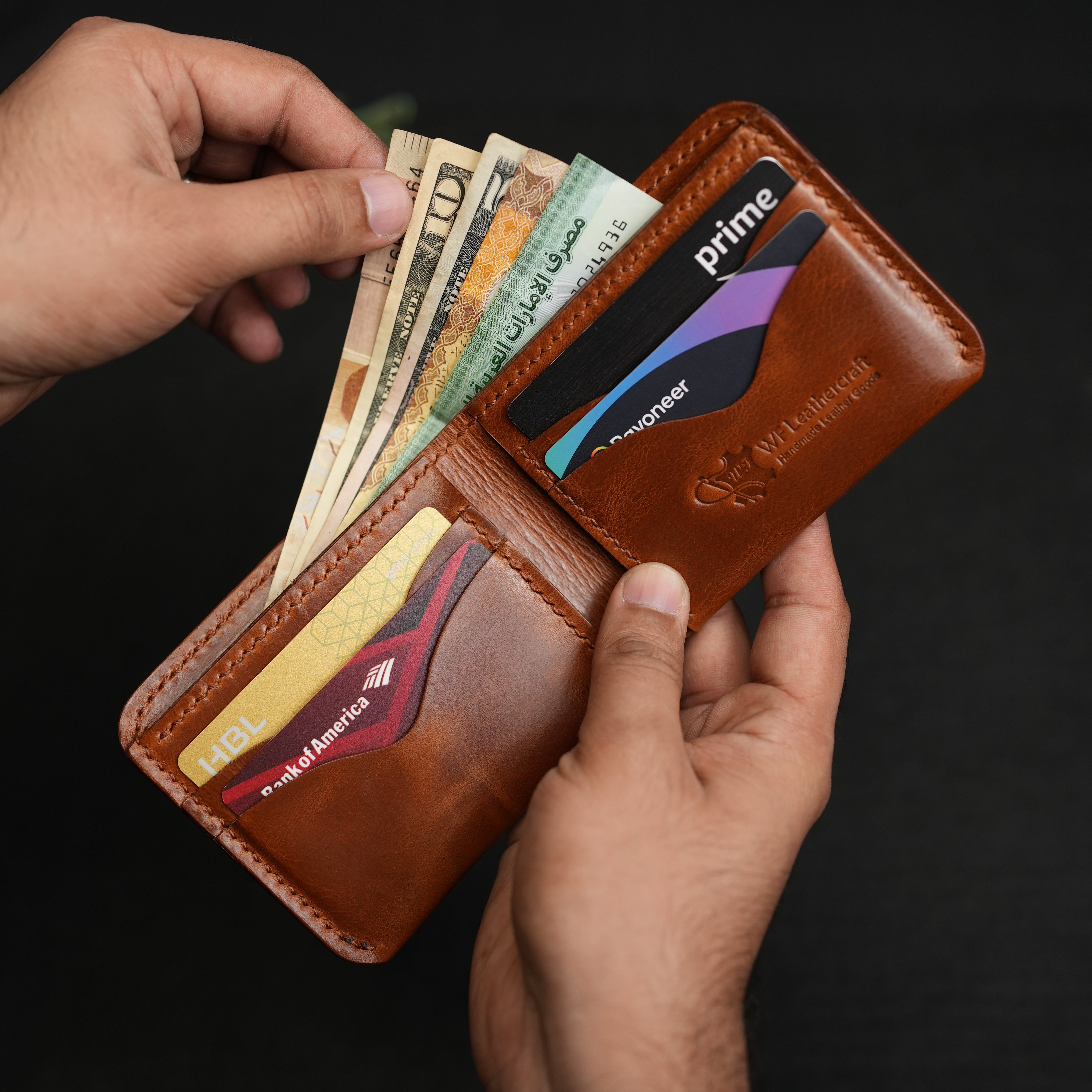 No. 81 classic full stitched bifold wallet Vintage Brown