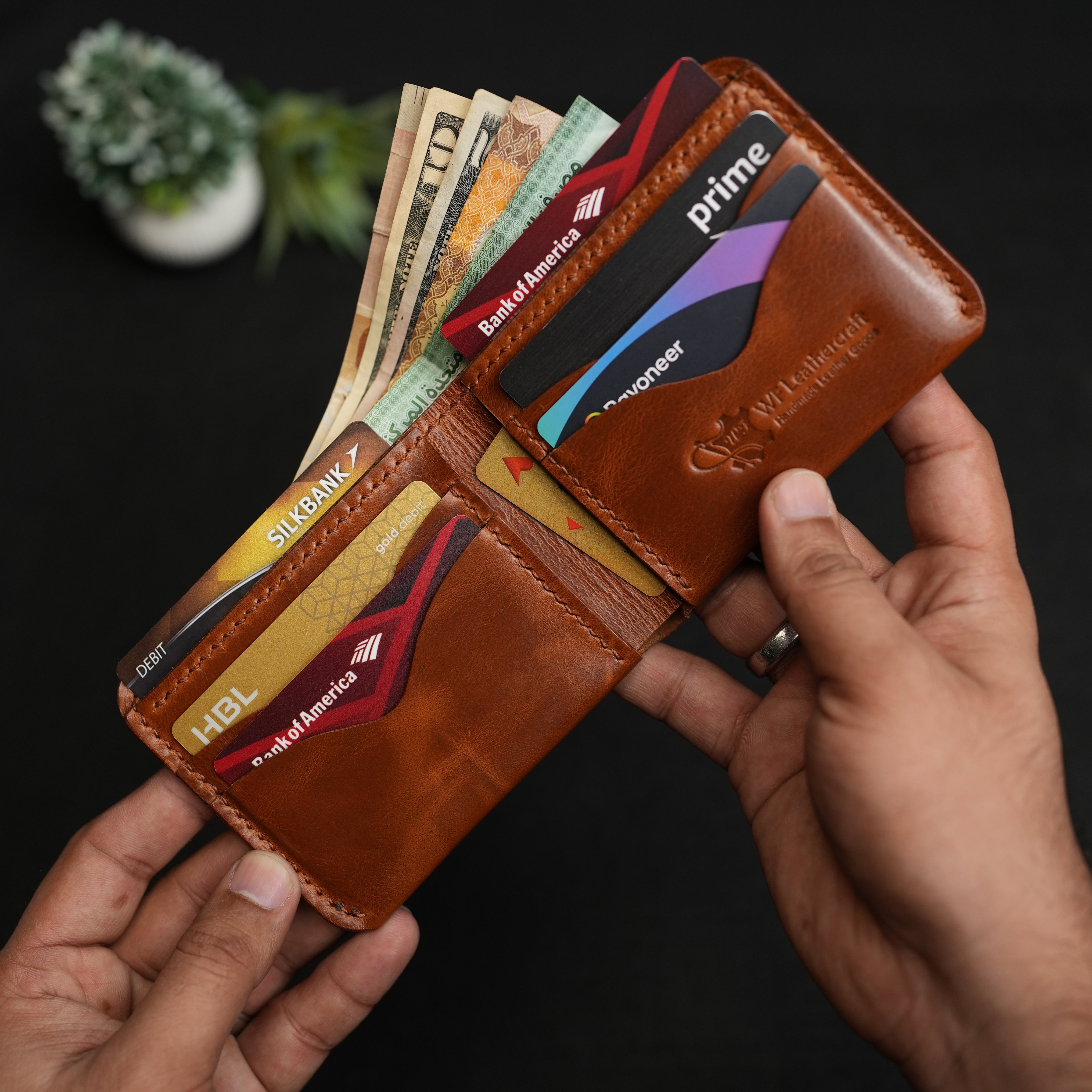 No. 81 classic full stitched bifold wallet Vintage Brown