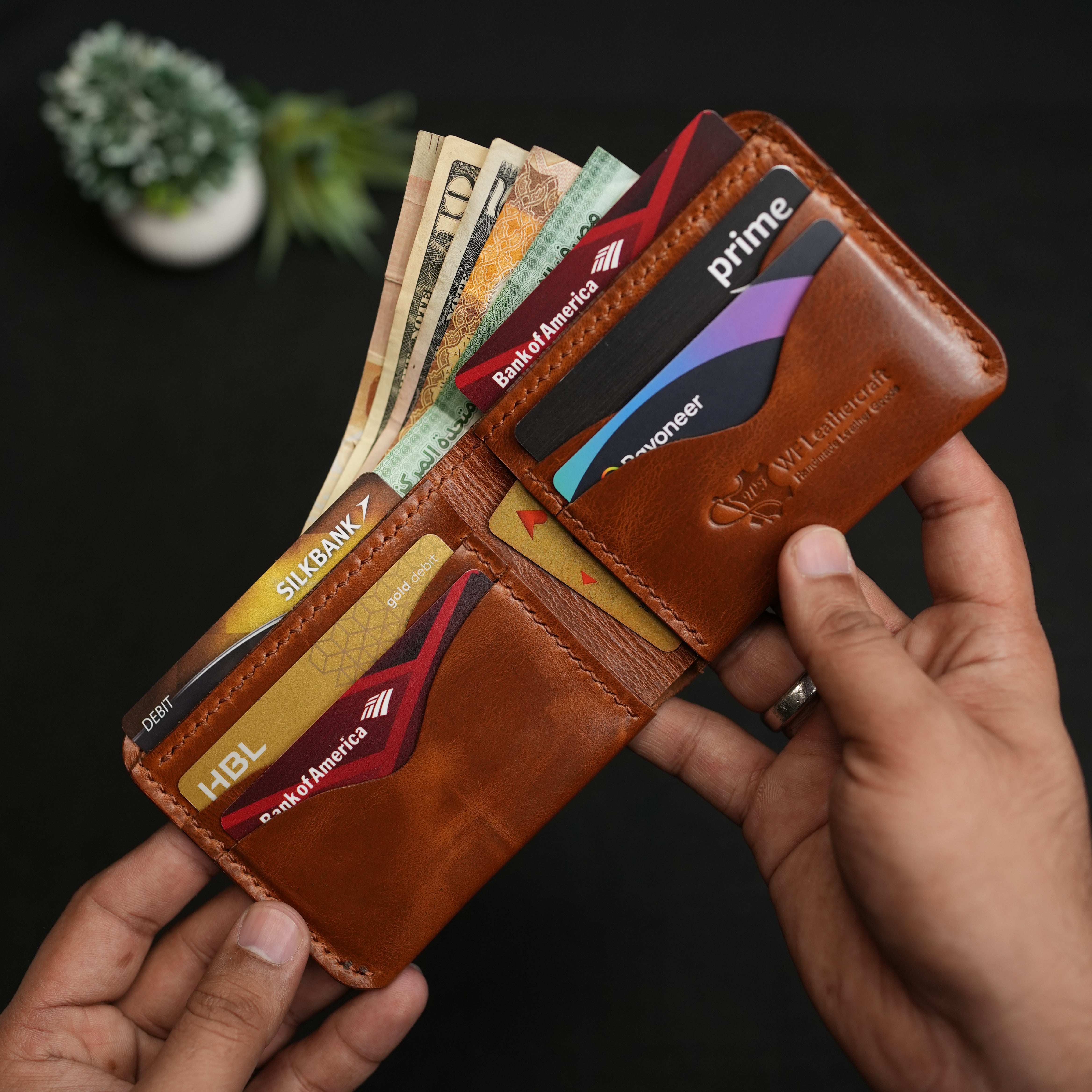 No. 81 classic full stitched bifold wallet Vintage Brown