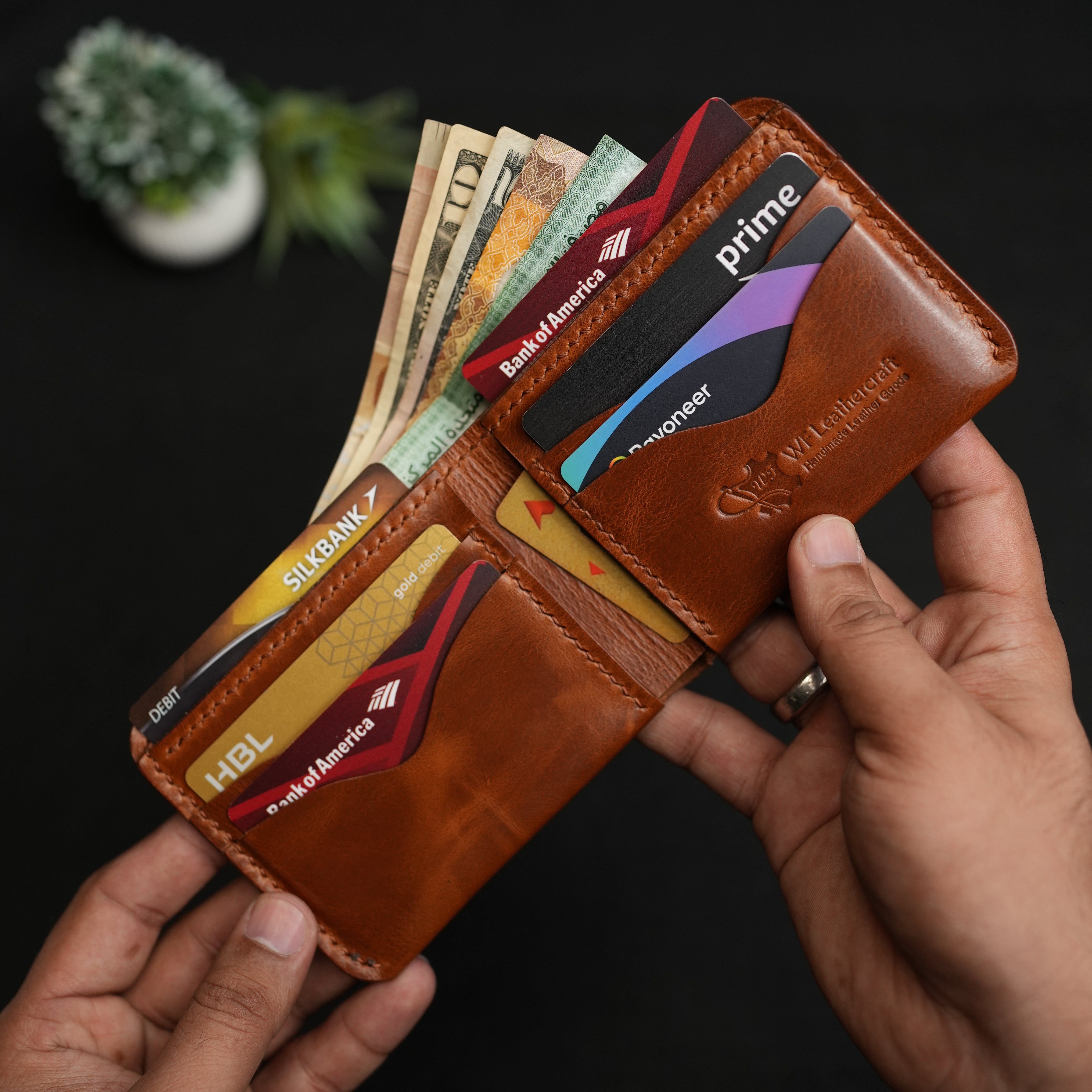 No. 81 classic full stitched bifold wallet Vintage Brown