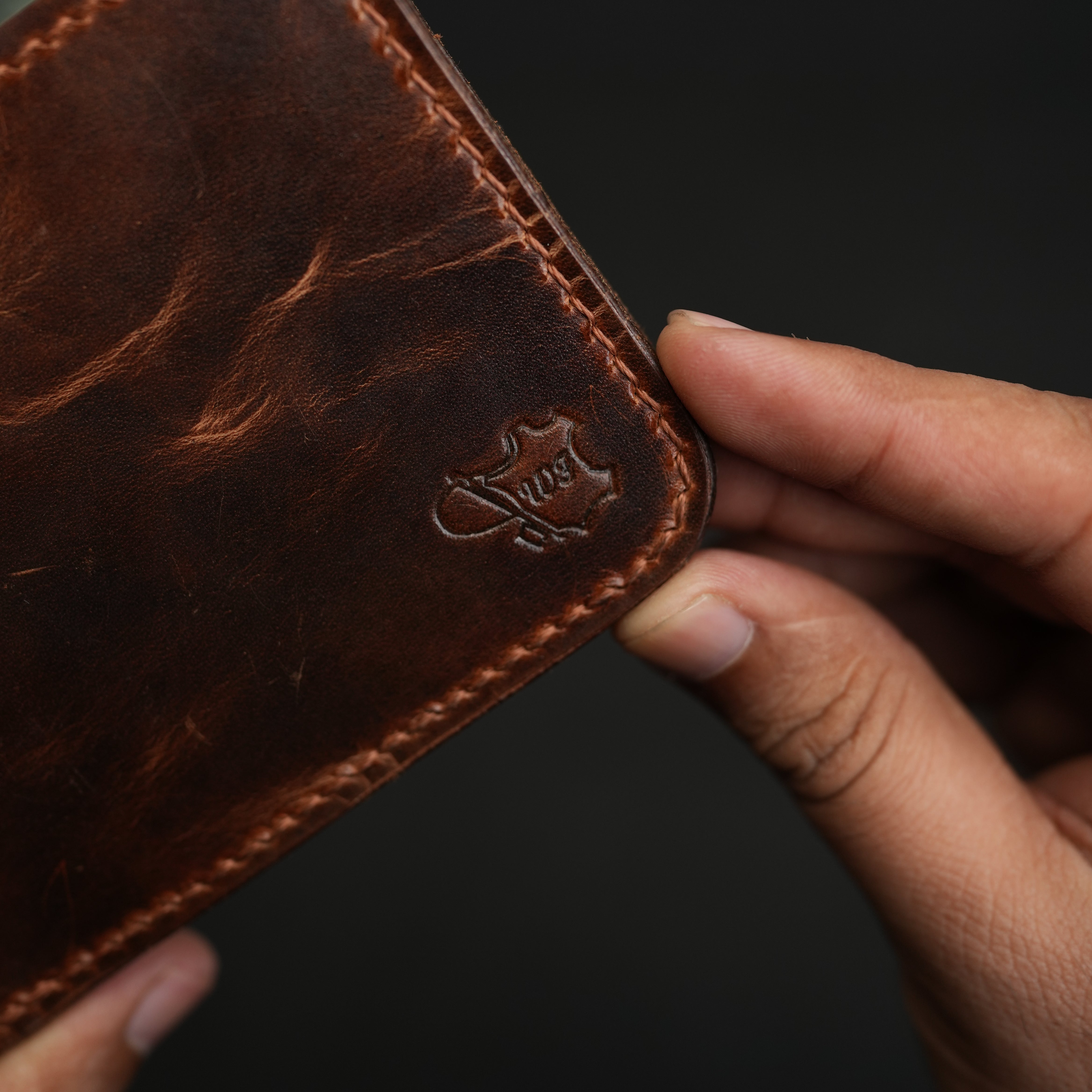 No. 55 claasic full stitshing Dark Brown color