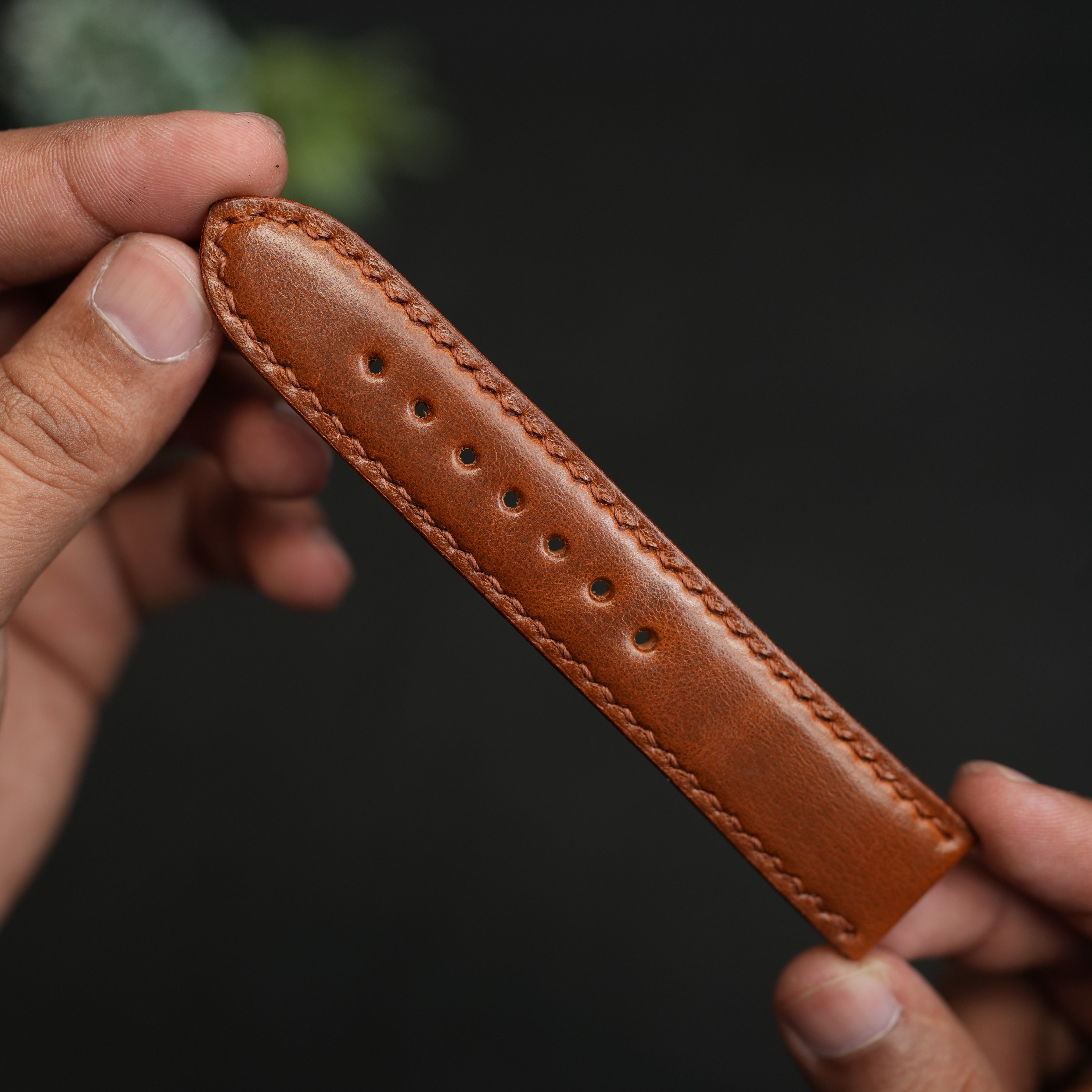 LEATHER WATCH STRAPS TAN COLOR FULLY PADDED