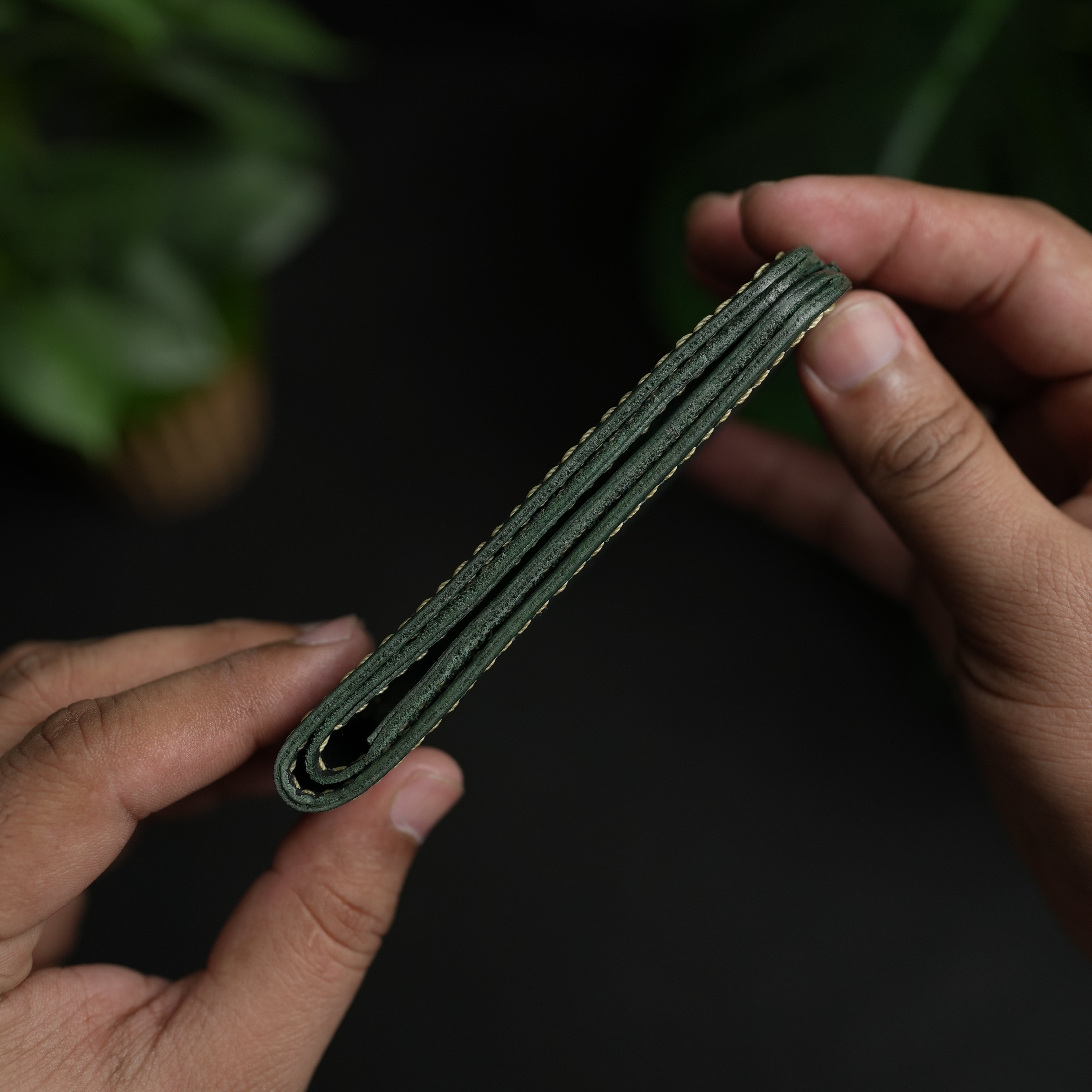 No. 55 claasic full stitshing dark green color