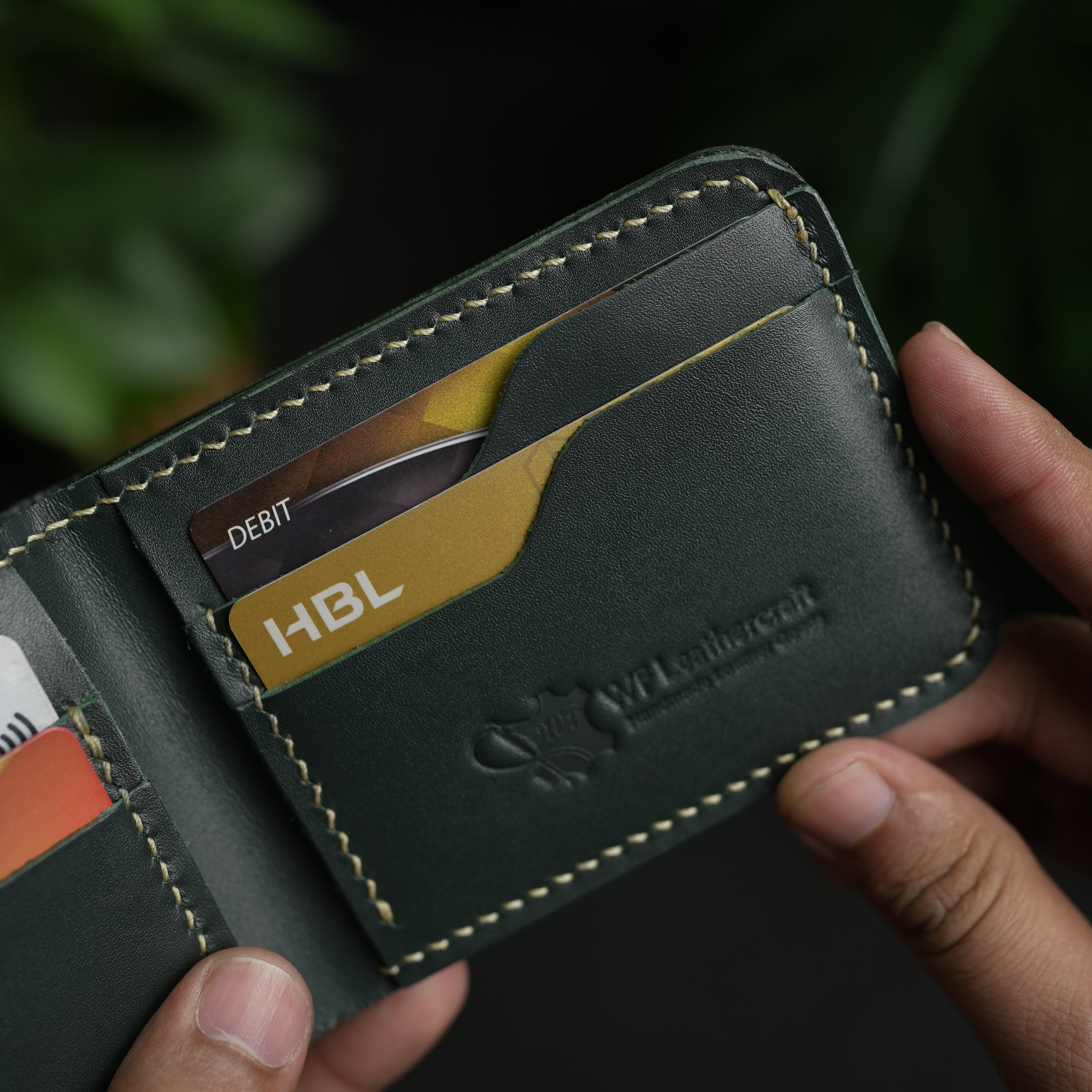 No. 55 claasic full stitshing dark green color