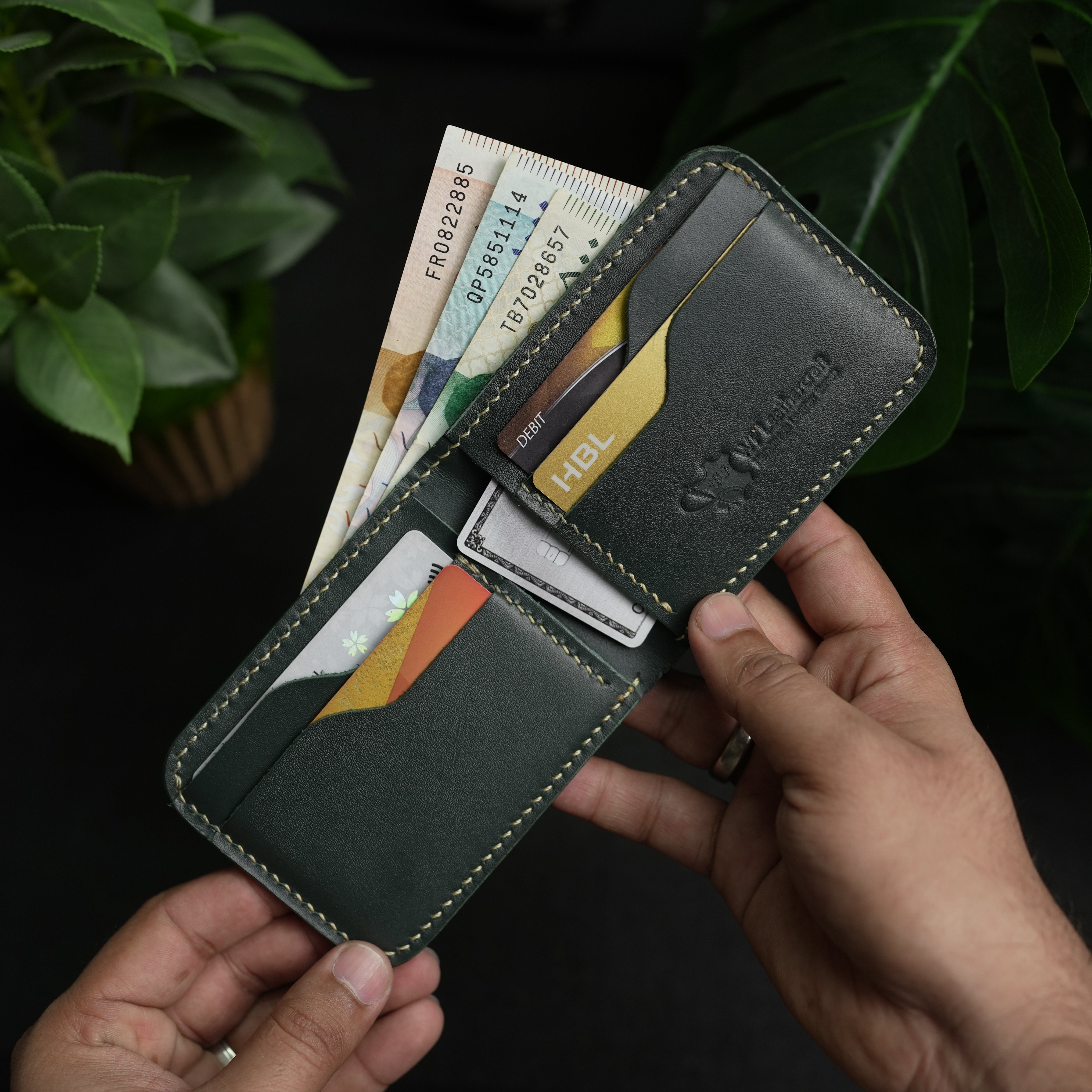 No. 55 claasic full stitshing dark green color