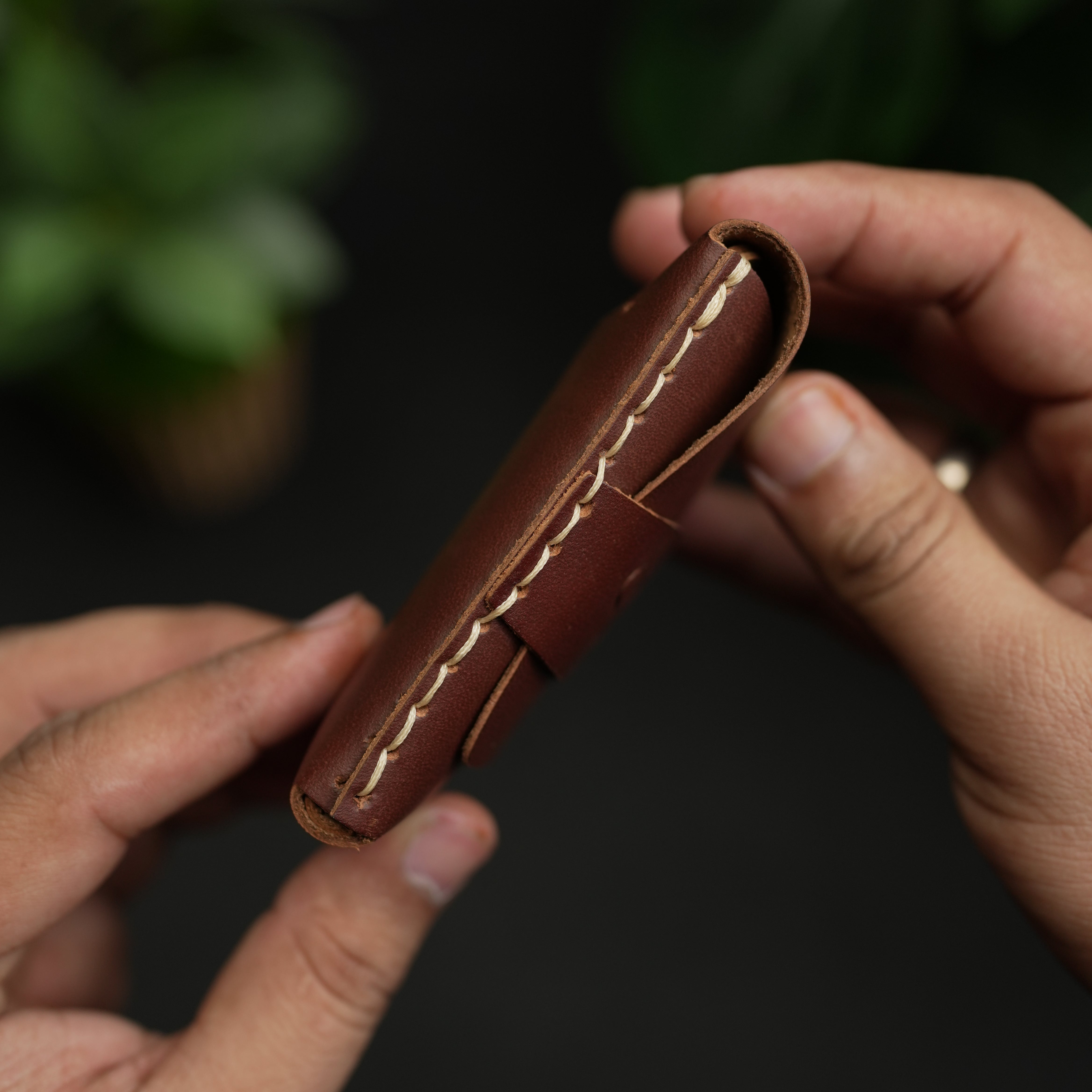 No. 101 All in one Card wallet Redish Brown color