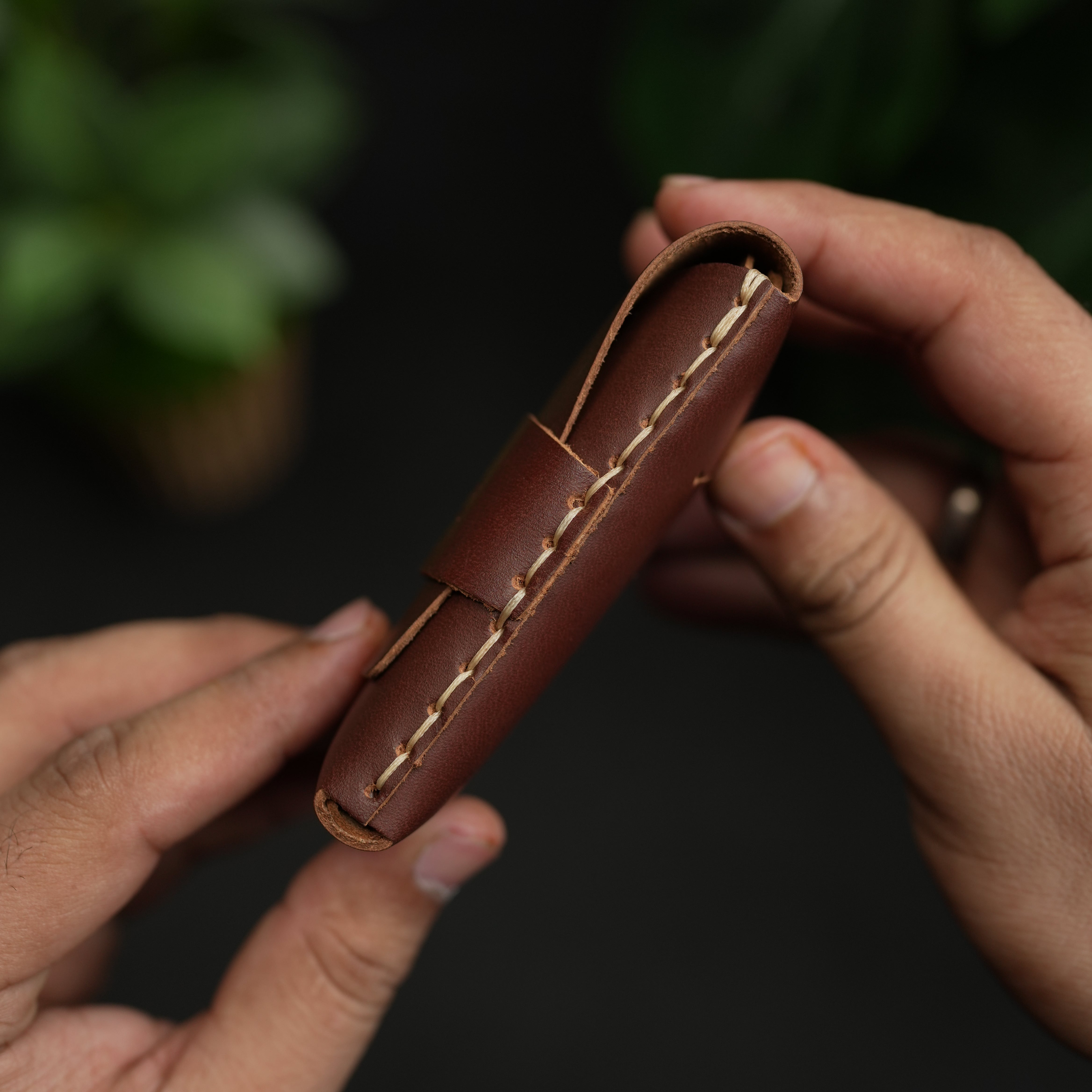 No. 101 All in one Card wallet Redish Brown color