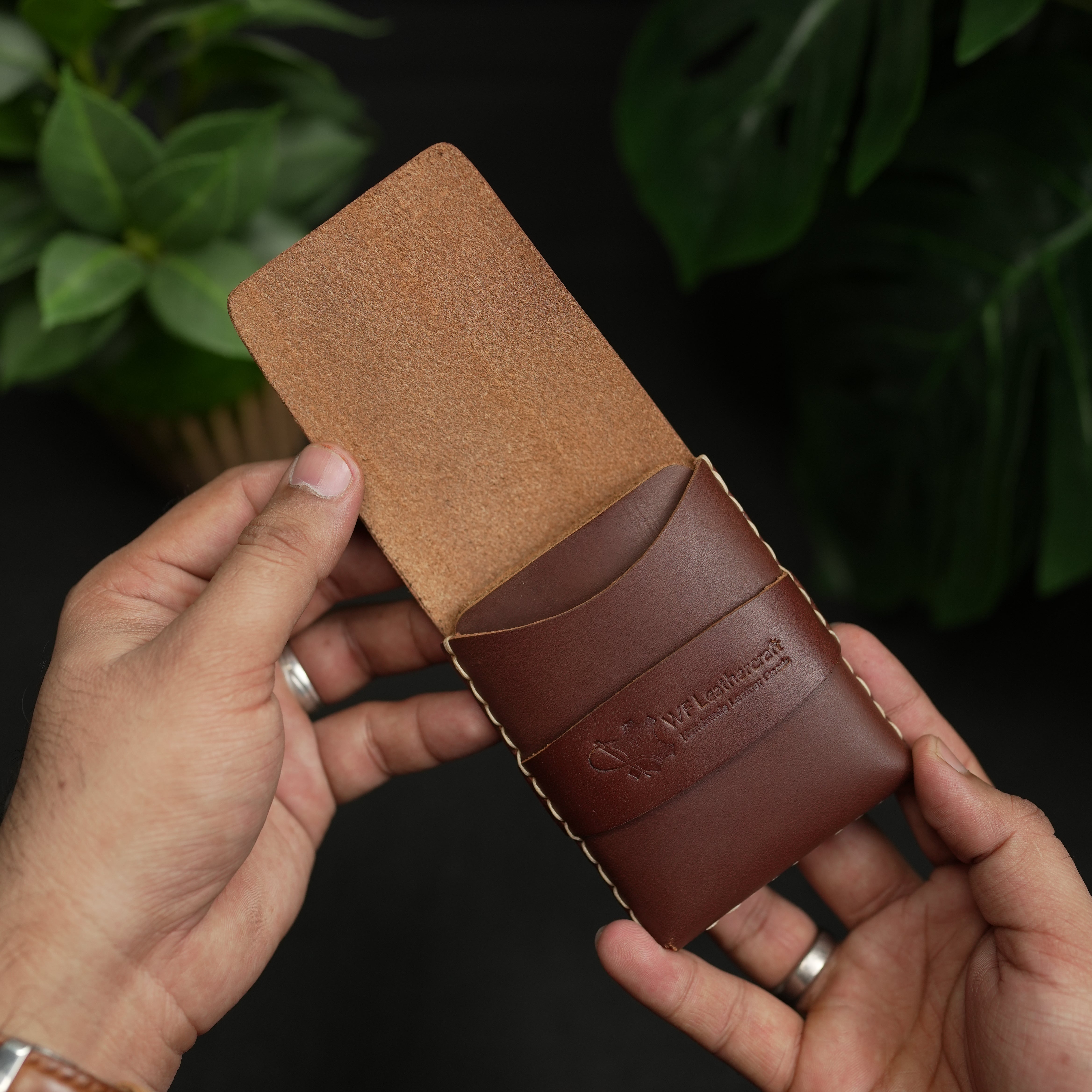 No. 101 All in one Card wallet Redish Brown color