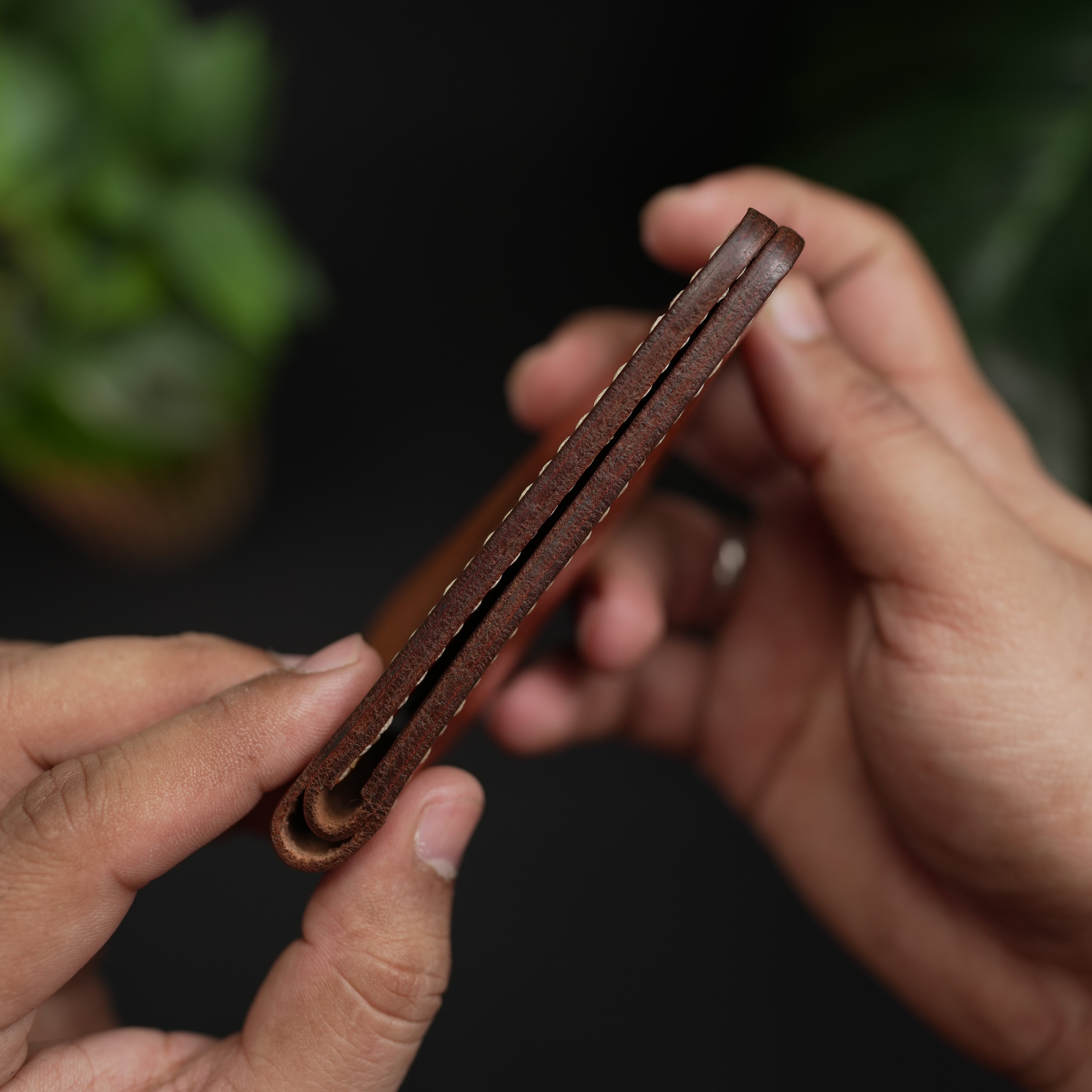 No.98 Bifold leather wallet ( british tan color )