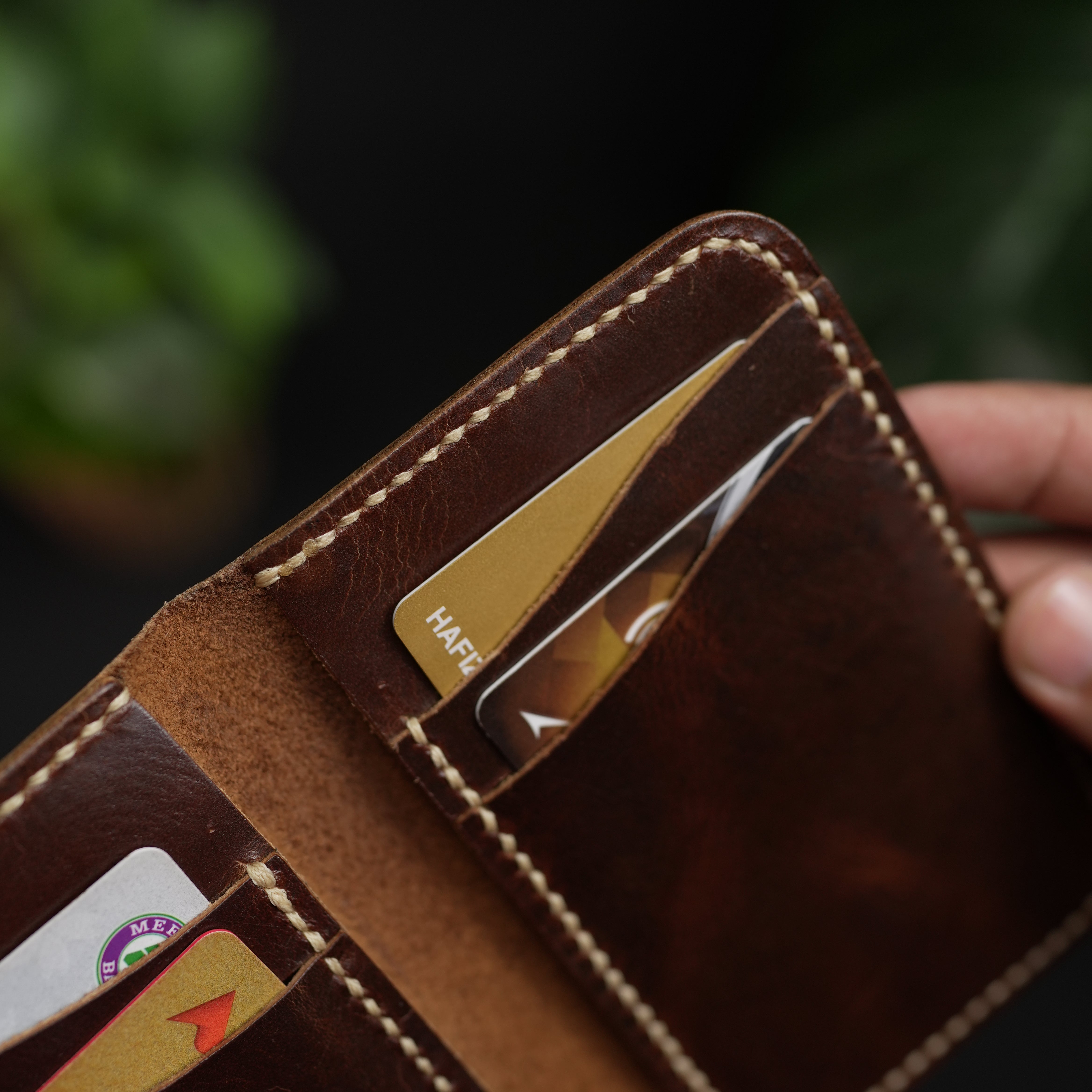 No. 90 Vertical bifold Leather wallet Brown Color