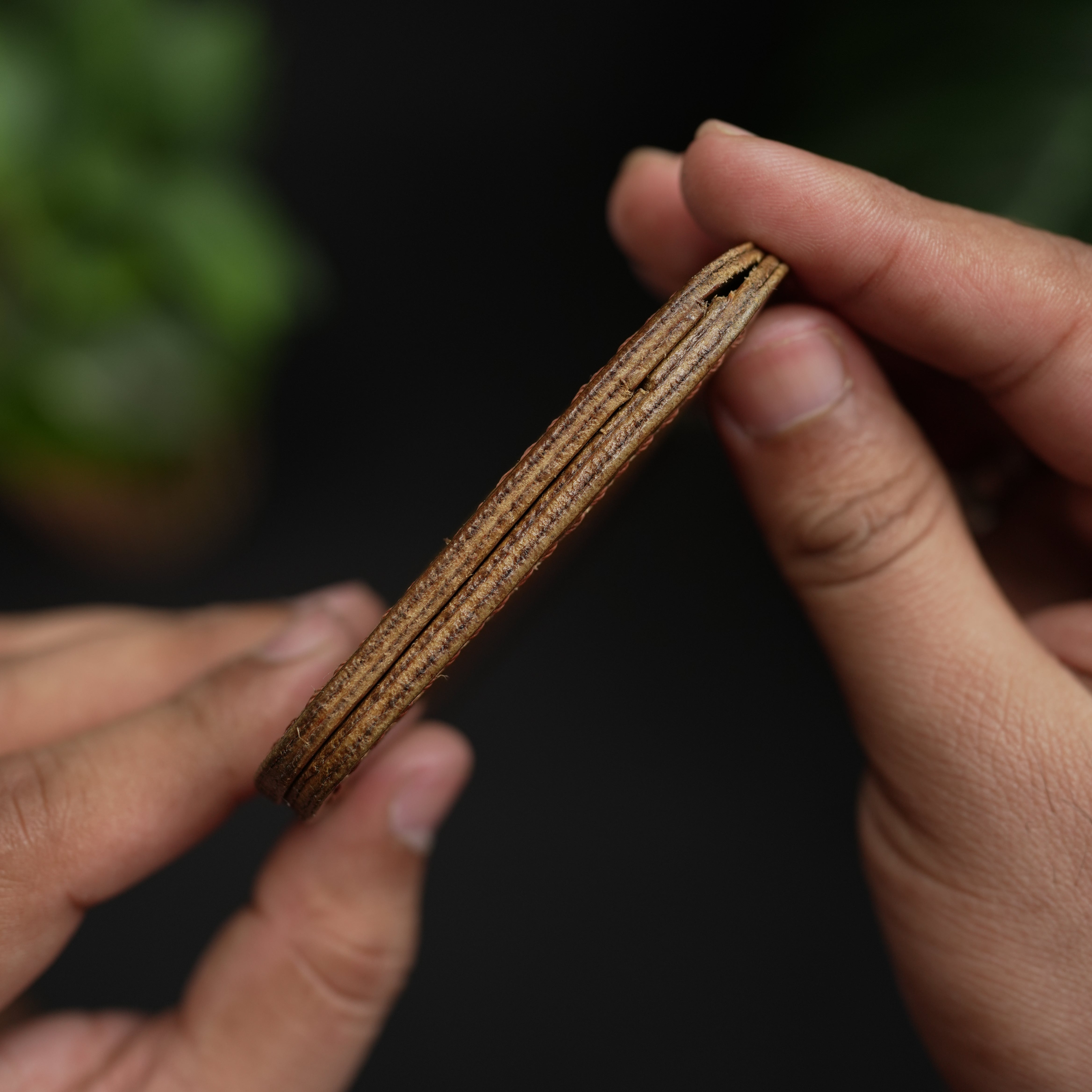 No.55 Bilfold Leather wallet Tan Color