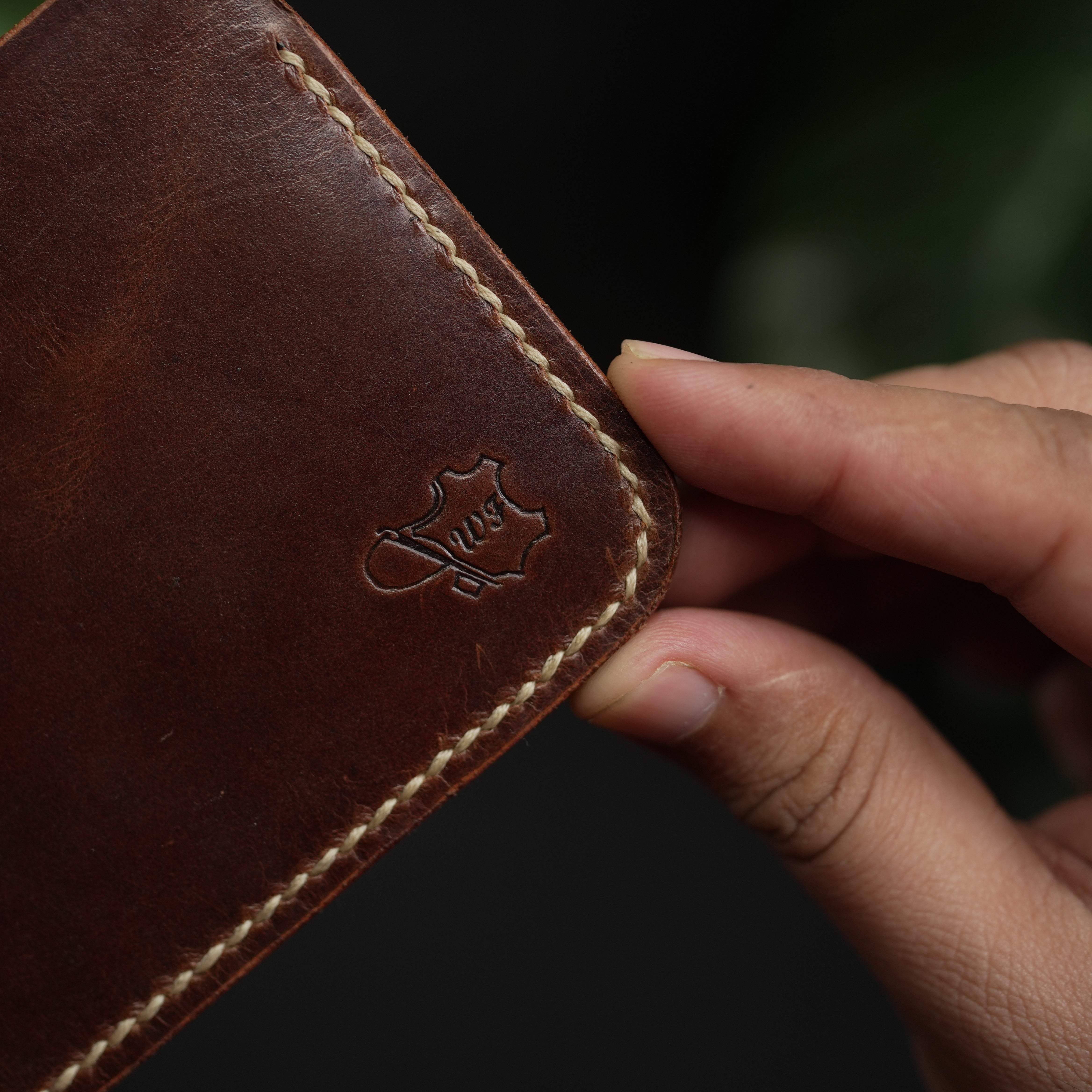 No.80 Bifold Leather Wallet Redish Brown