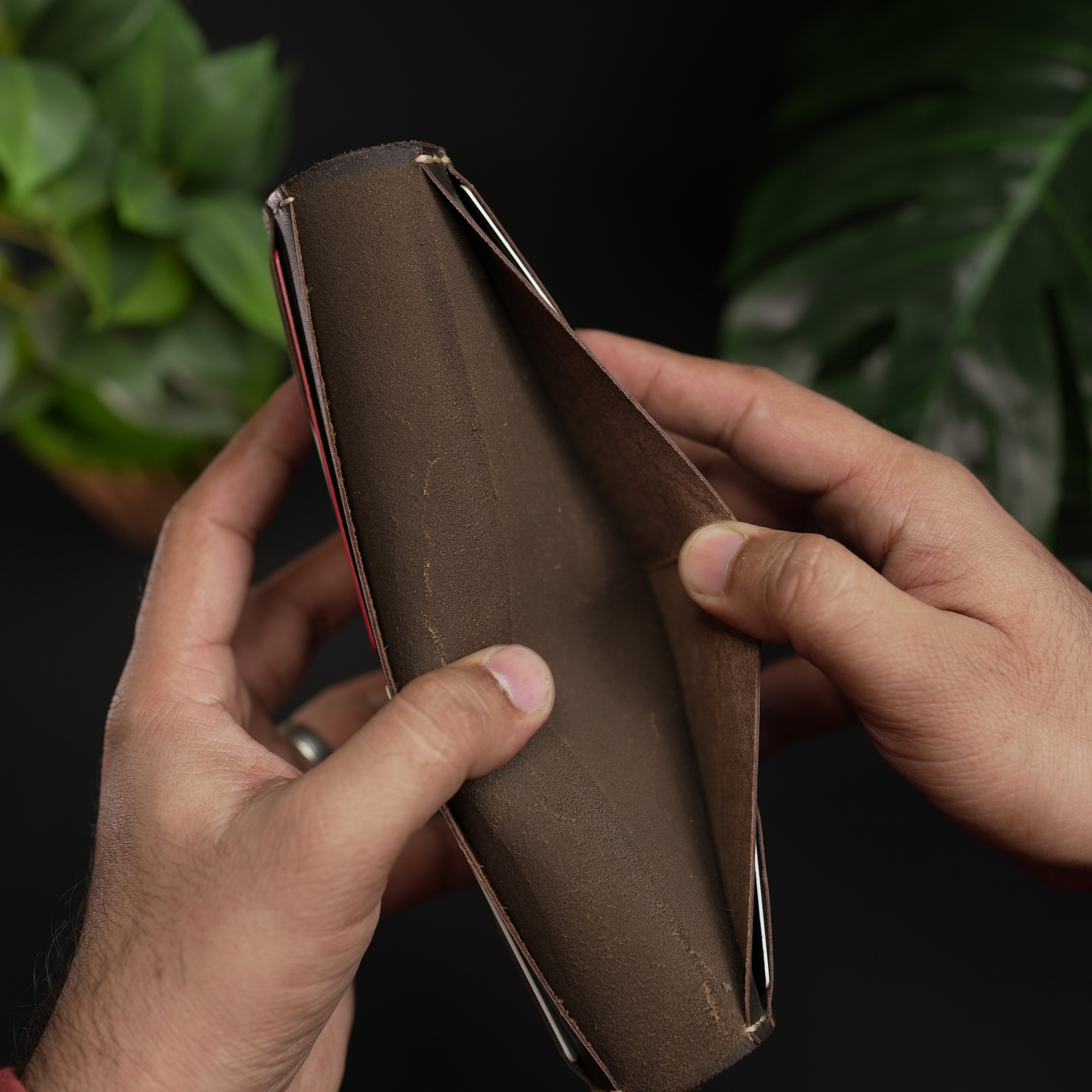 No. 72 Long Leather wallet Borwn Color