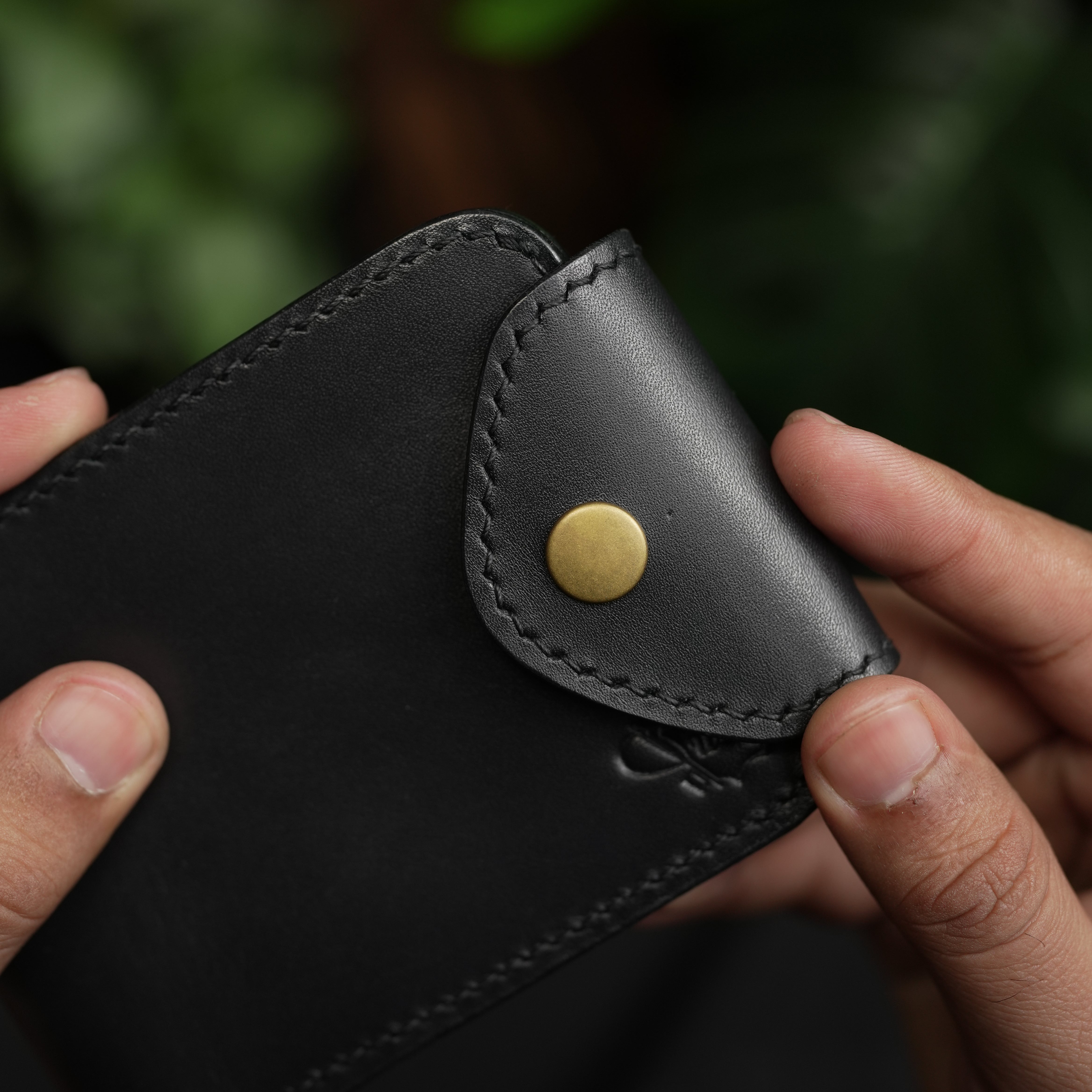 No.55 Pro claasic full optianl Leather wallet Full Black