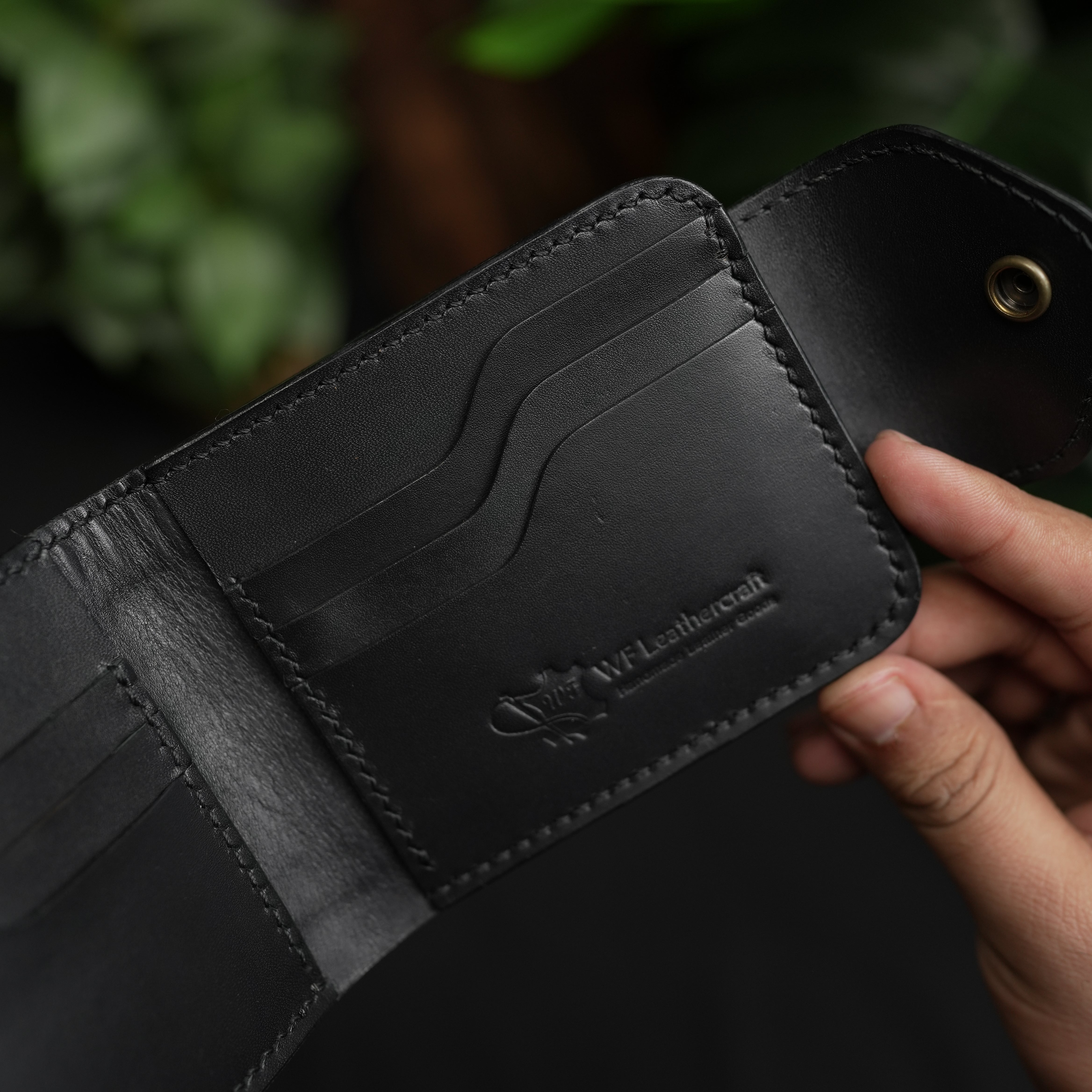 No.55 Pro claasic full optianl Leather wallet Full Black