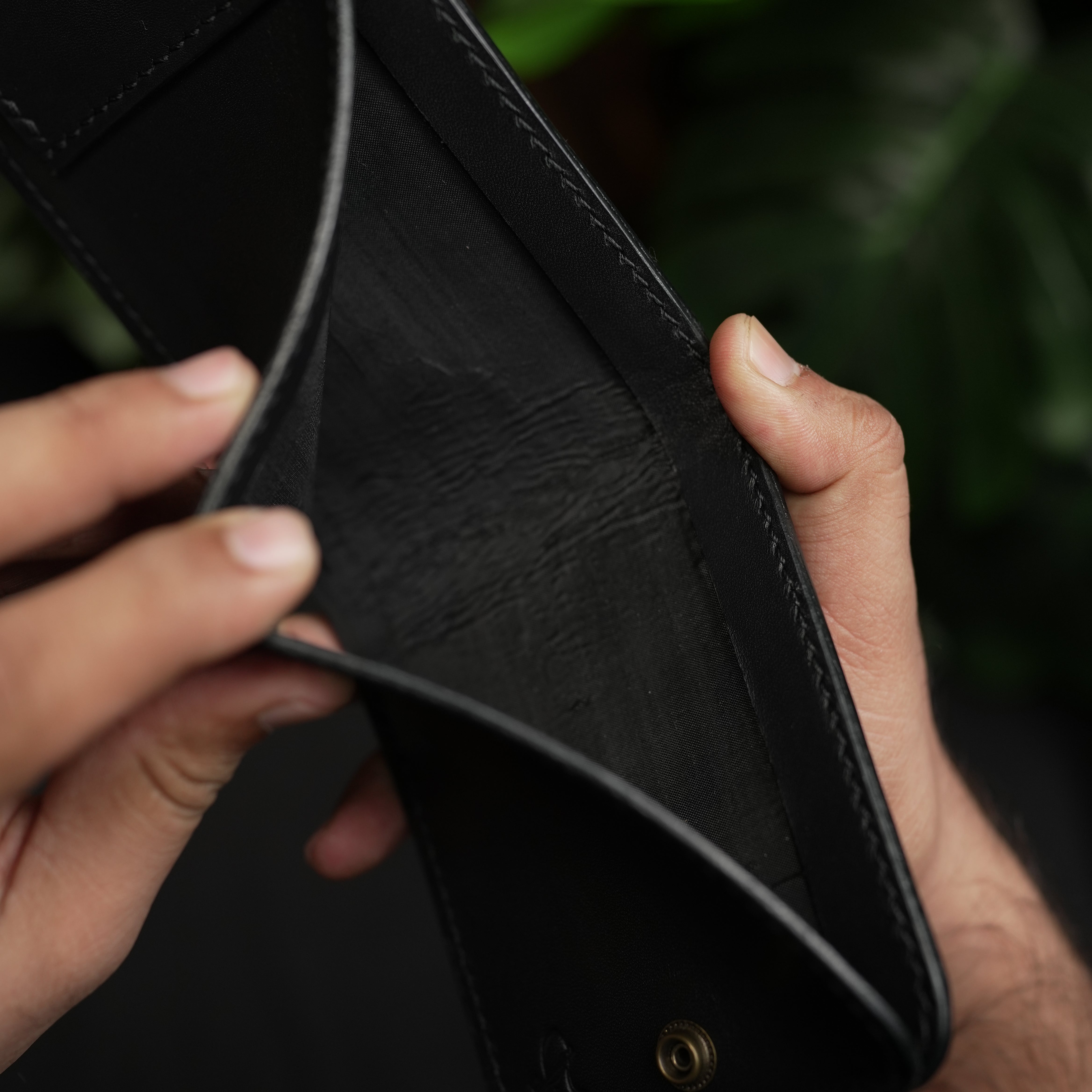 No.55 Pro claasic full optianl Leather wallet Full Black