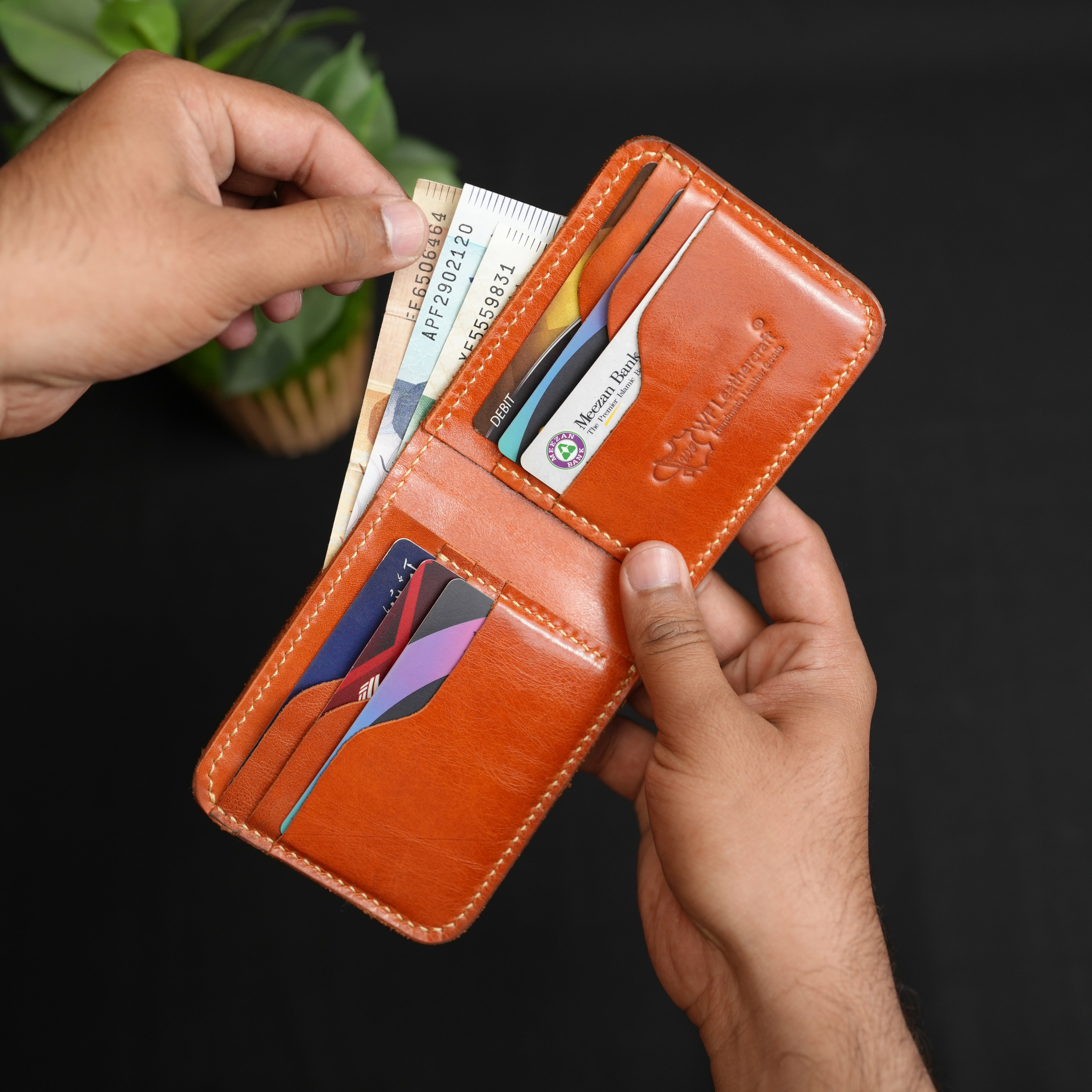 No.55 Pro Classic Bifold Wallet Leather wallet Brithish Tan Color