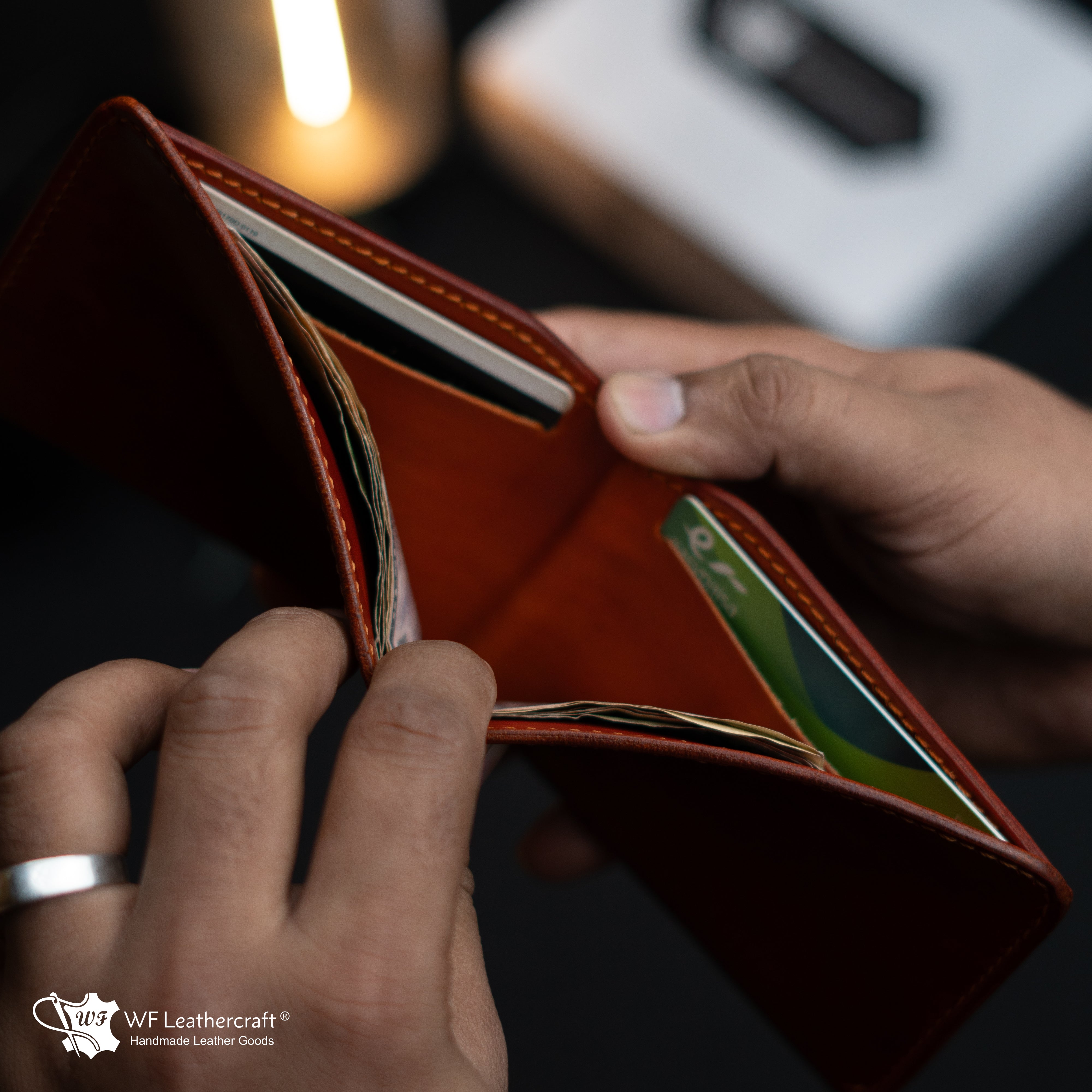 No.81 Classic Hand dye wallet Fiebing’s Leather Dye