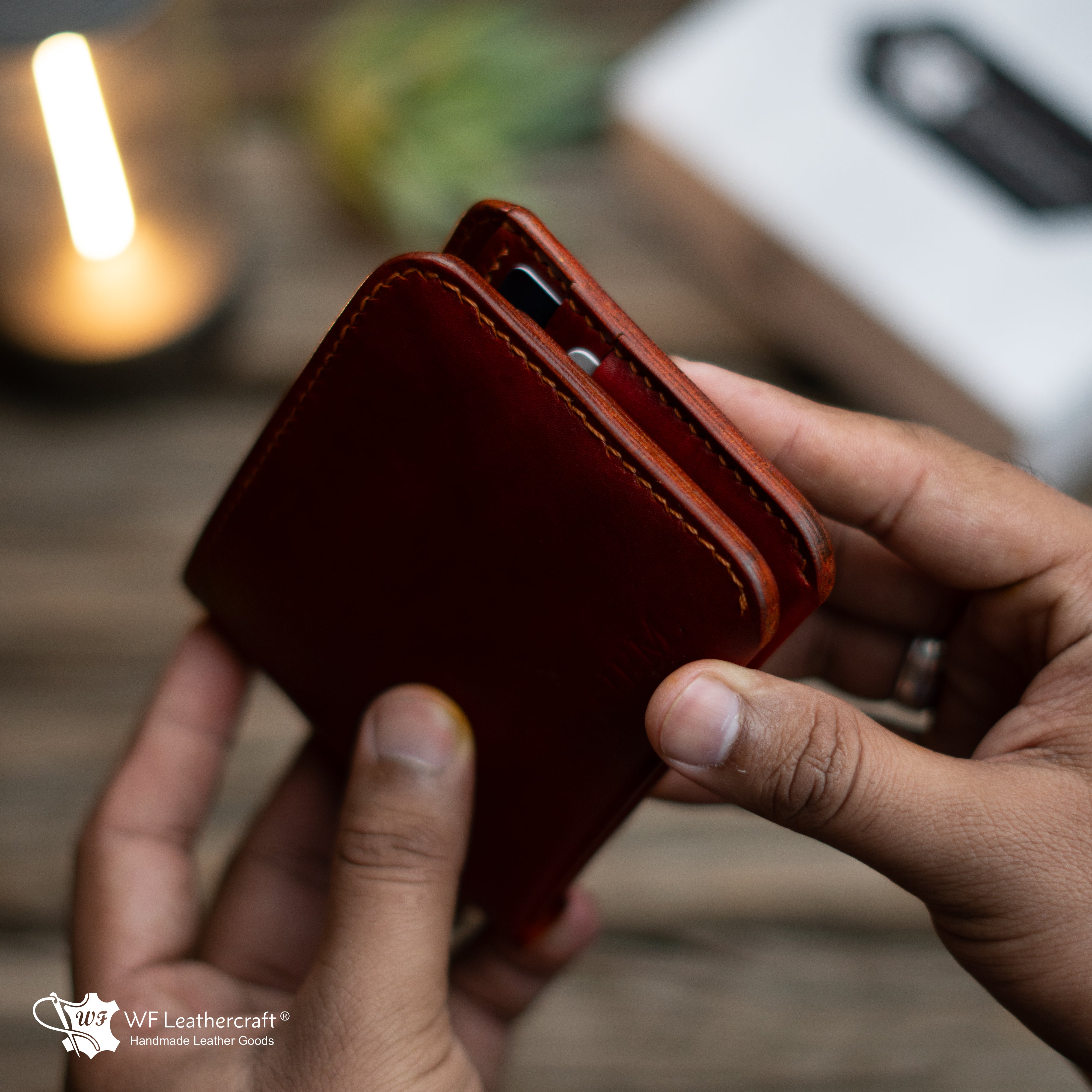 No.81 Classic Hand dye wallet Fiebing’s Leather Dye