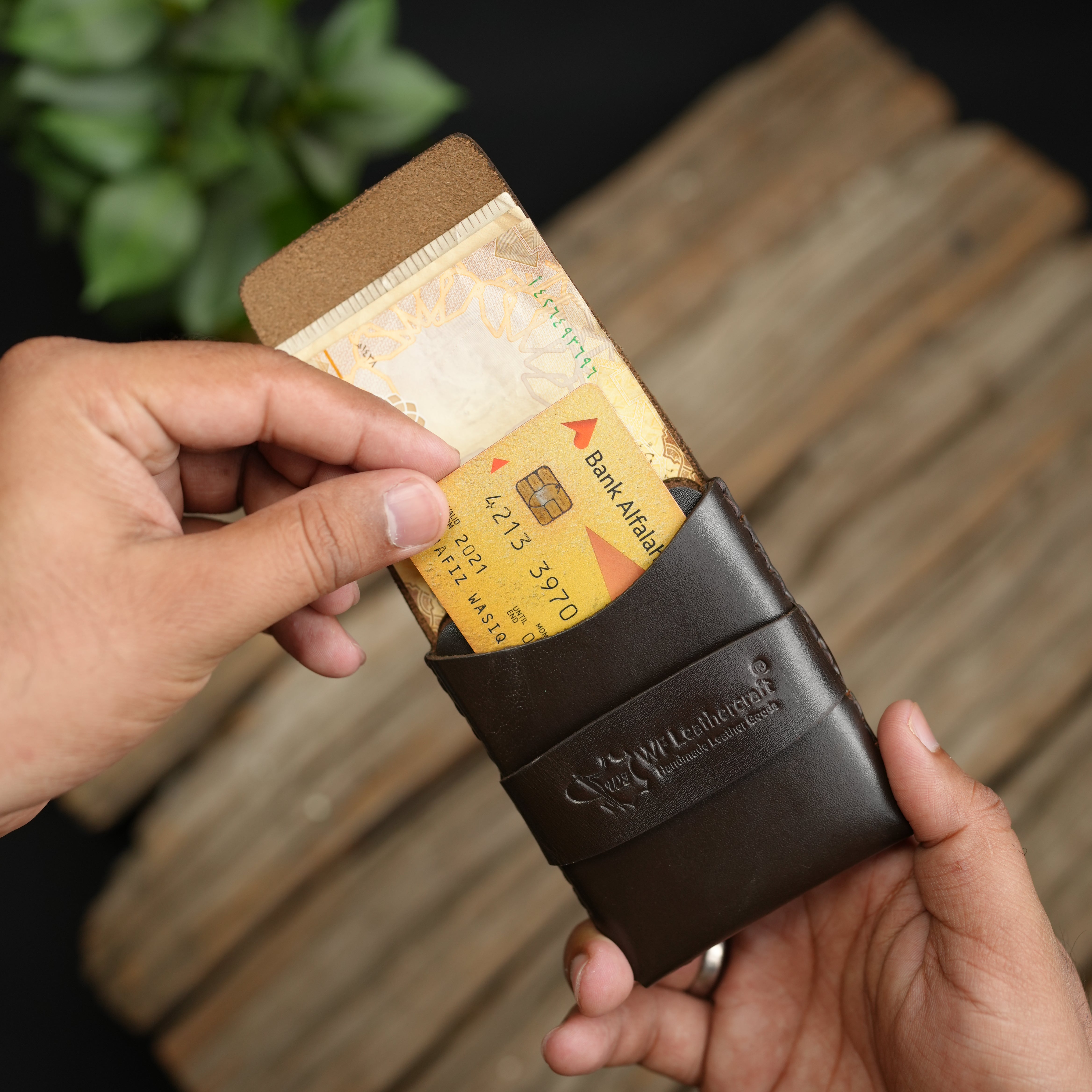 No. 101 All in one Card wallet chocolate brown color
