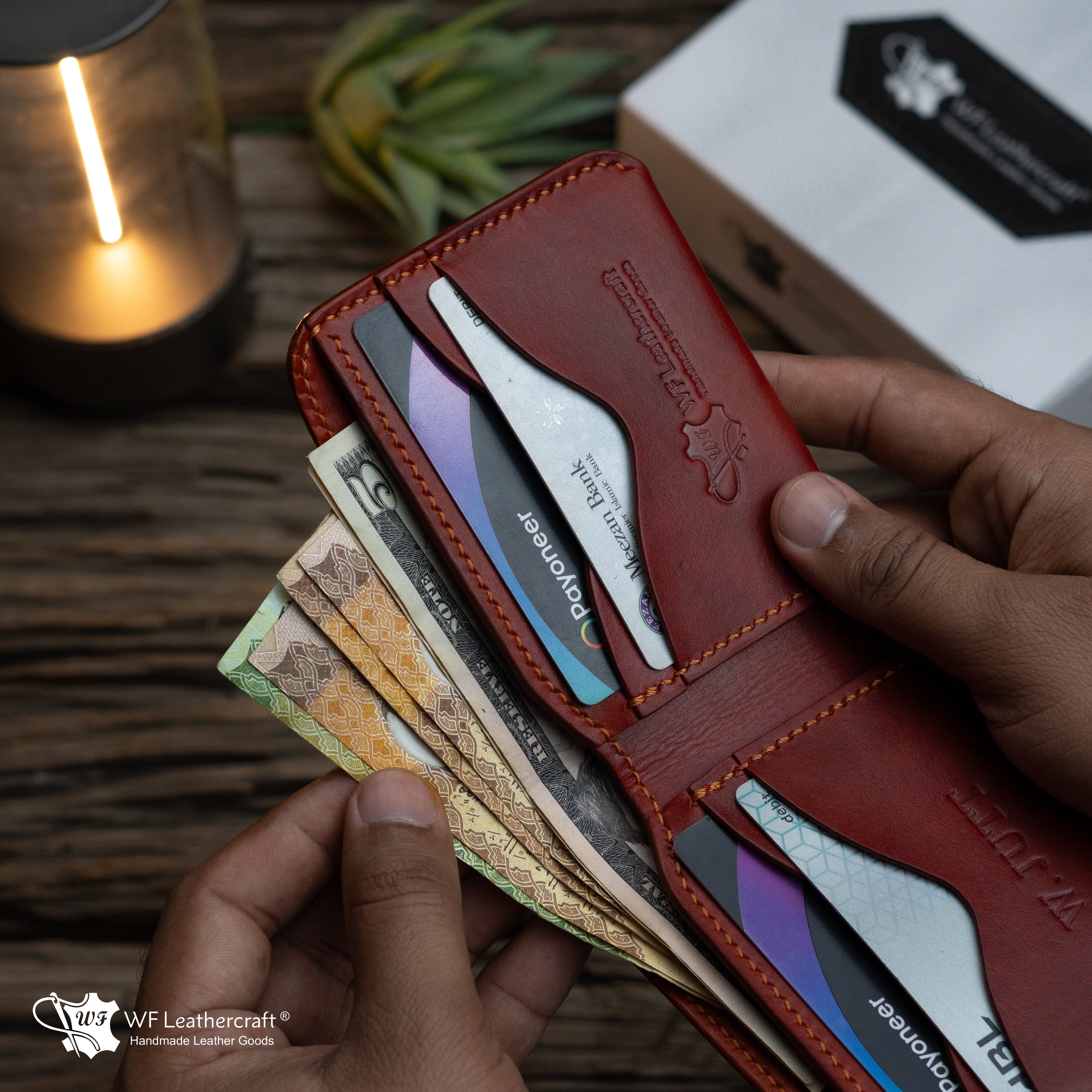 No.81 Classic Hand dye wallet Fiebing’s Leather Dye