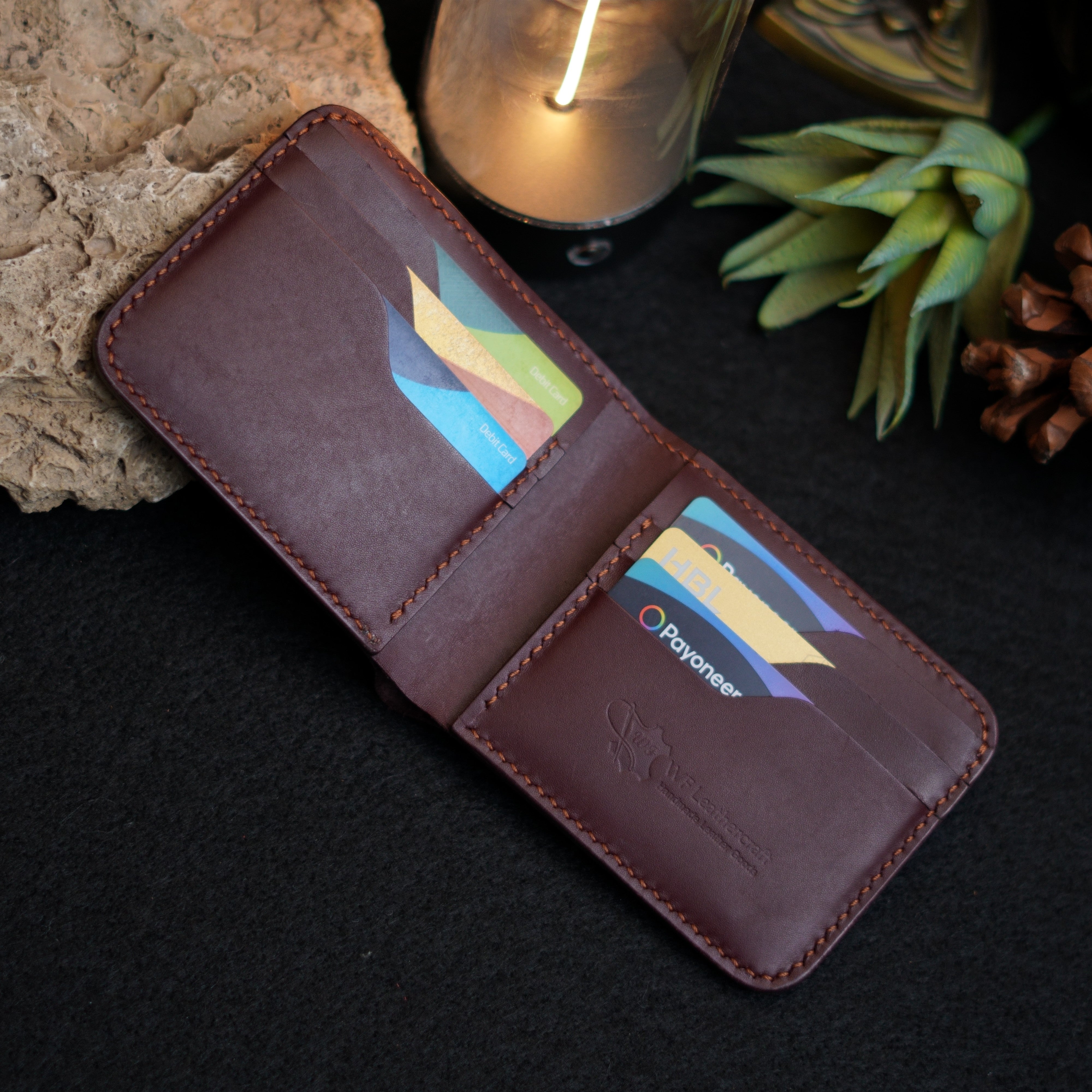 No.55 pro classic bifold wallet (Burgundy color)