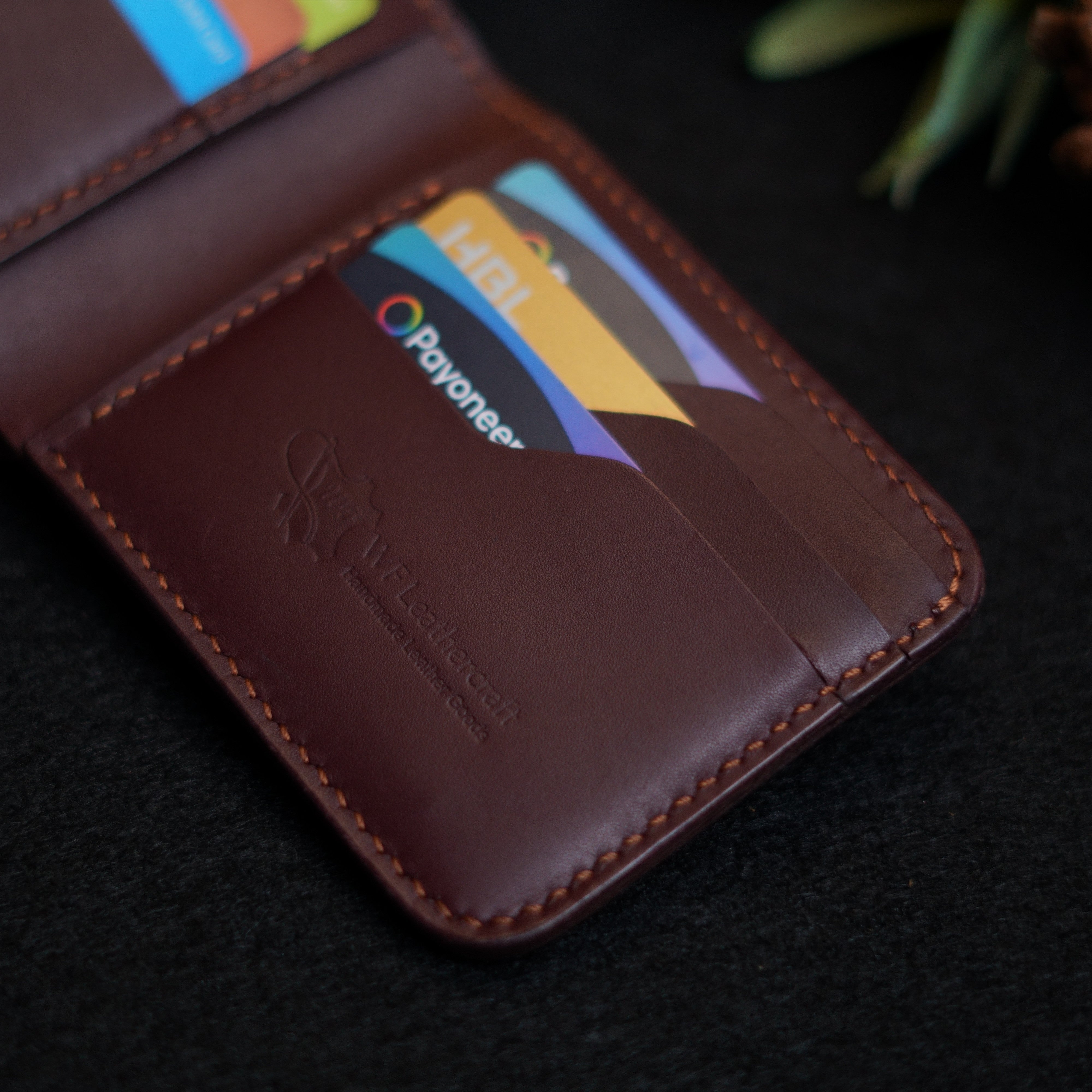 No.55 pro classic bifold wallet (Burgundy color)