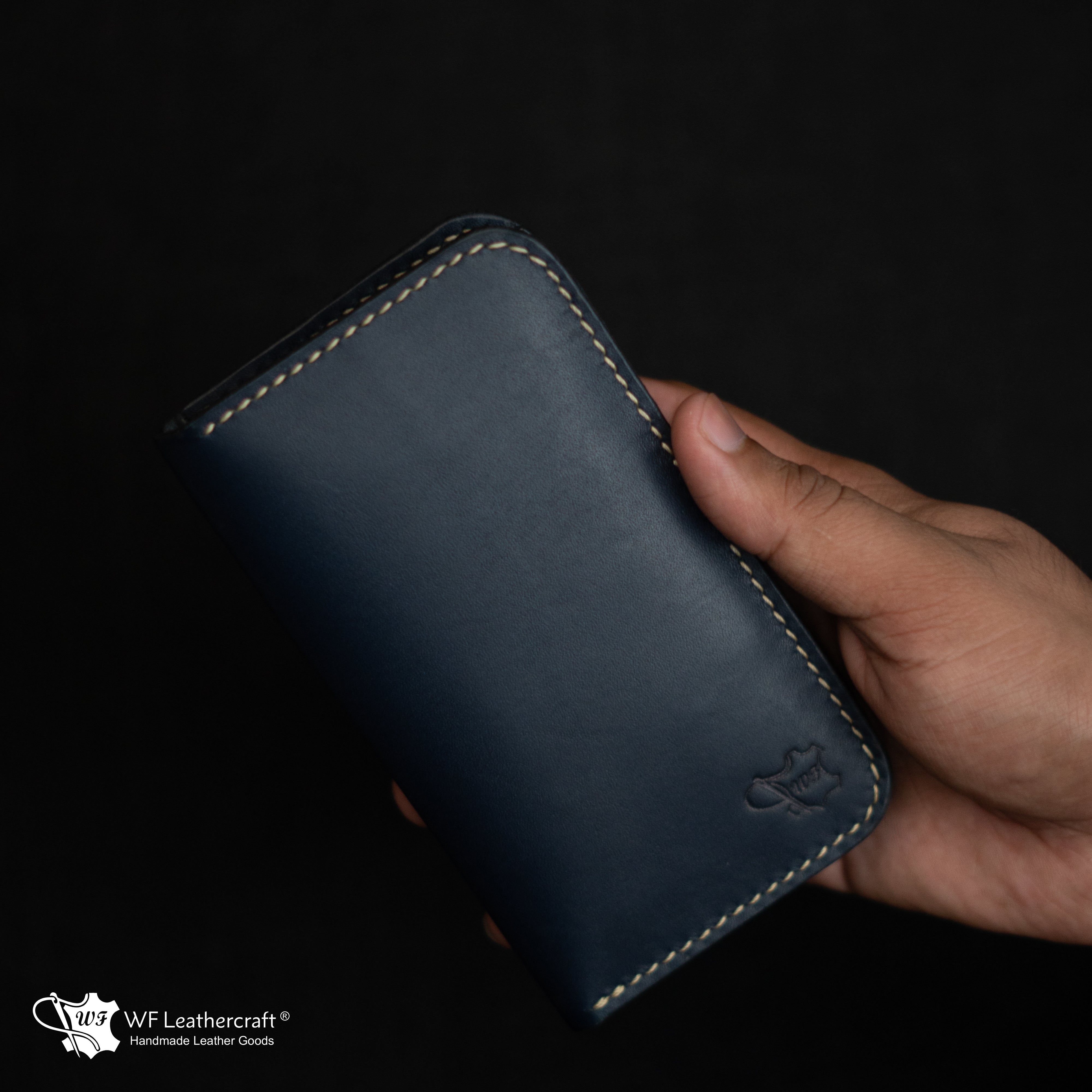 No. 101 bifold mini long wallet (Blue color )