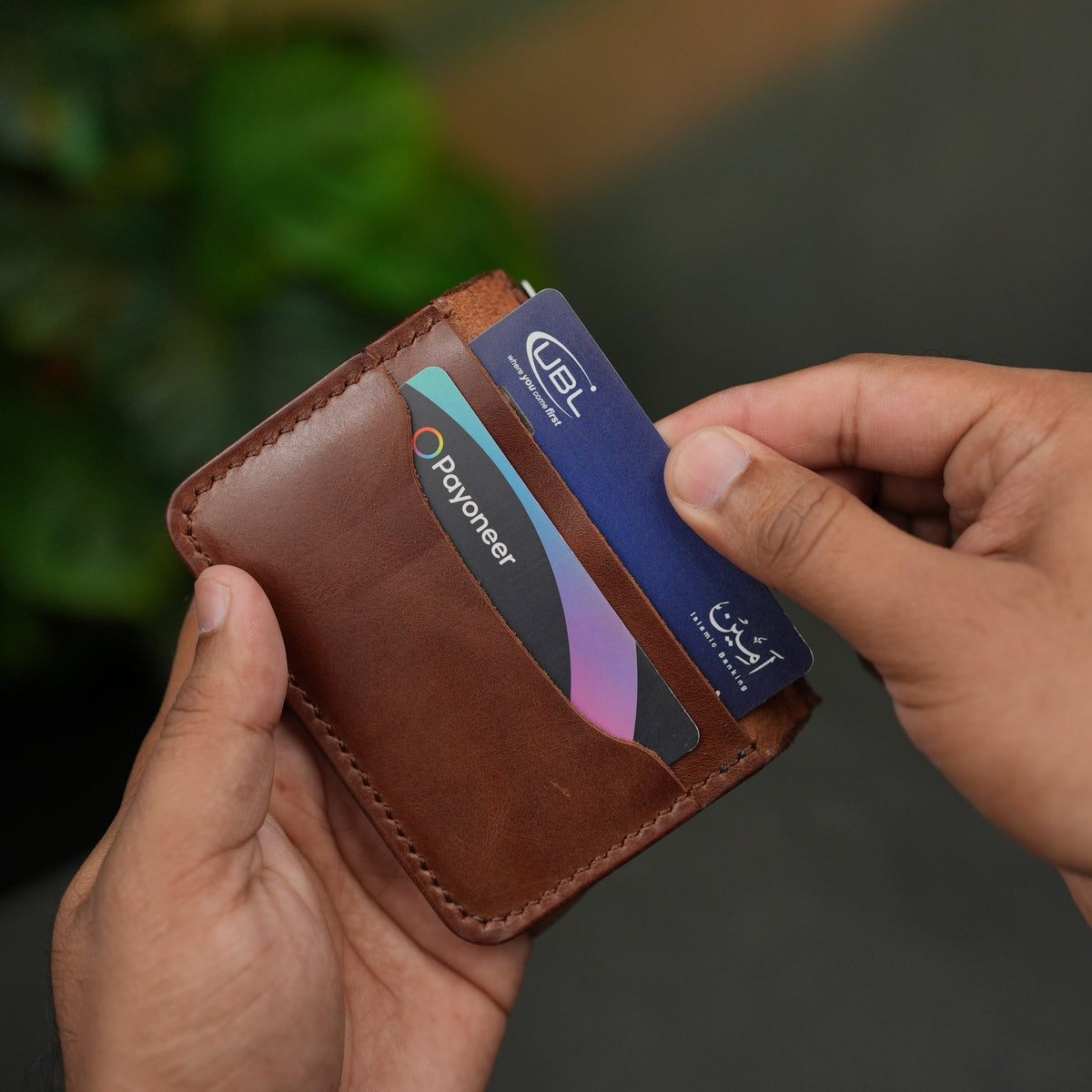 No. 120 Bifold Leather wallet Brown Color