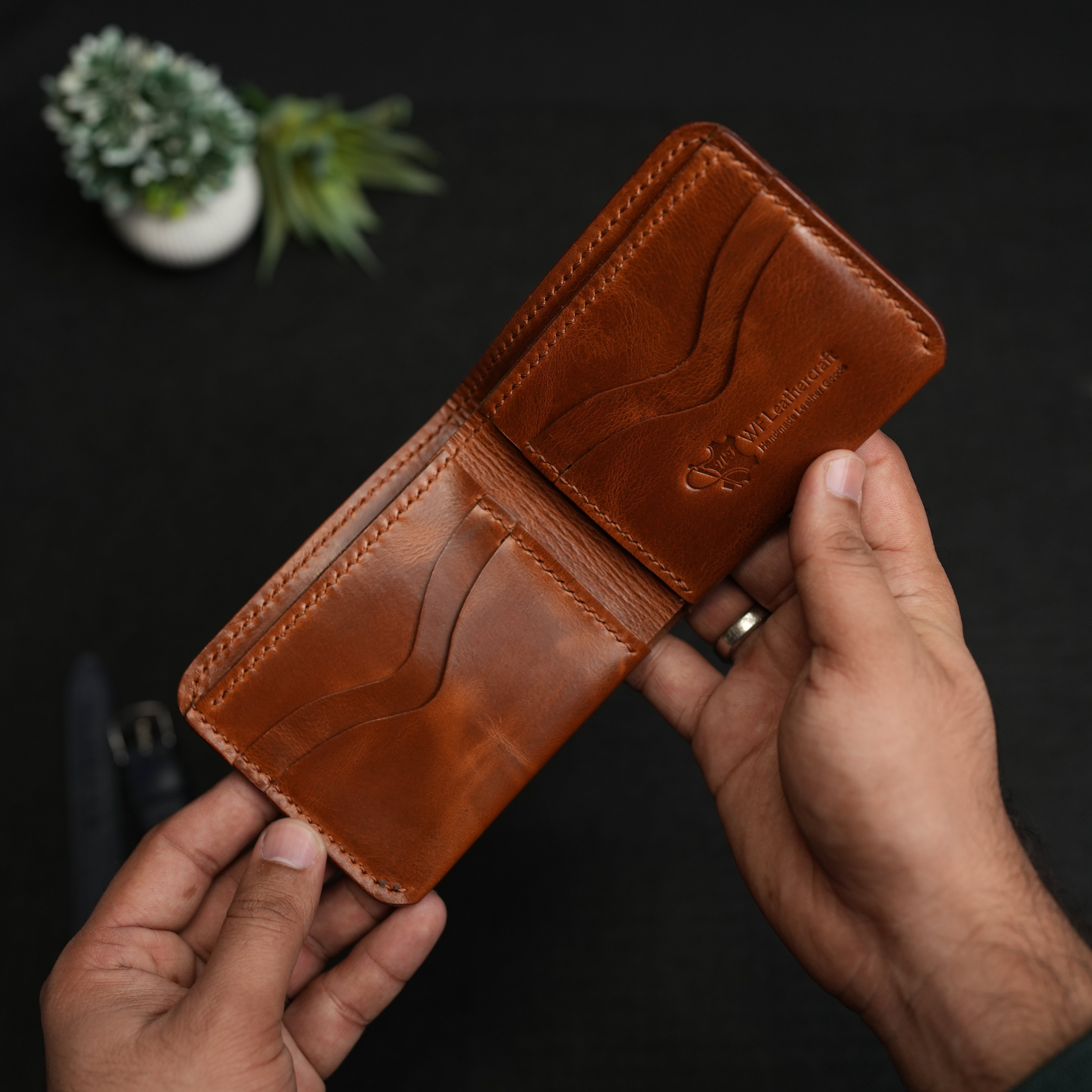 No. 81 classic full stitched bifold wallet Vintage Brown