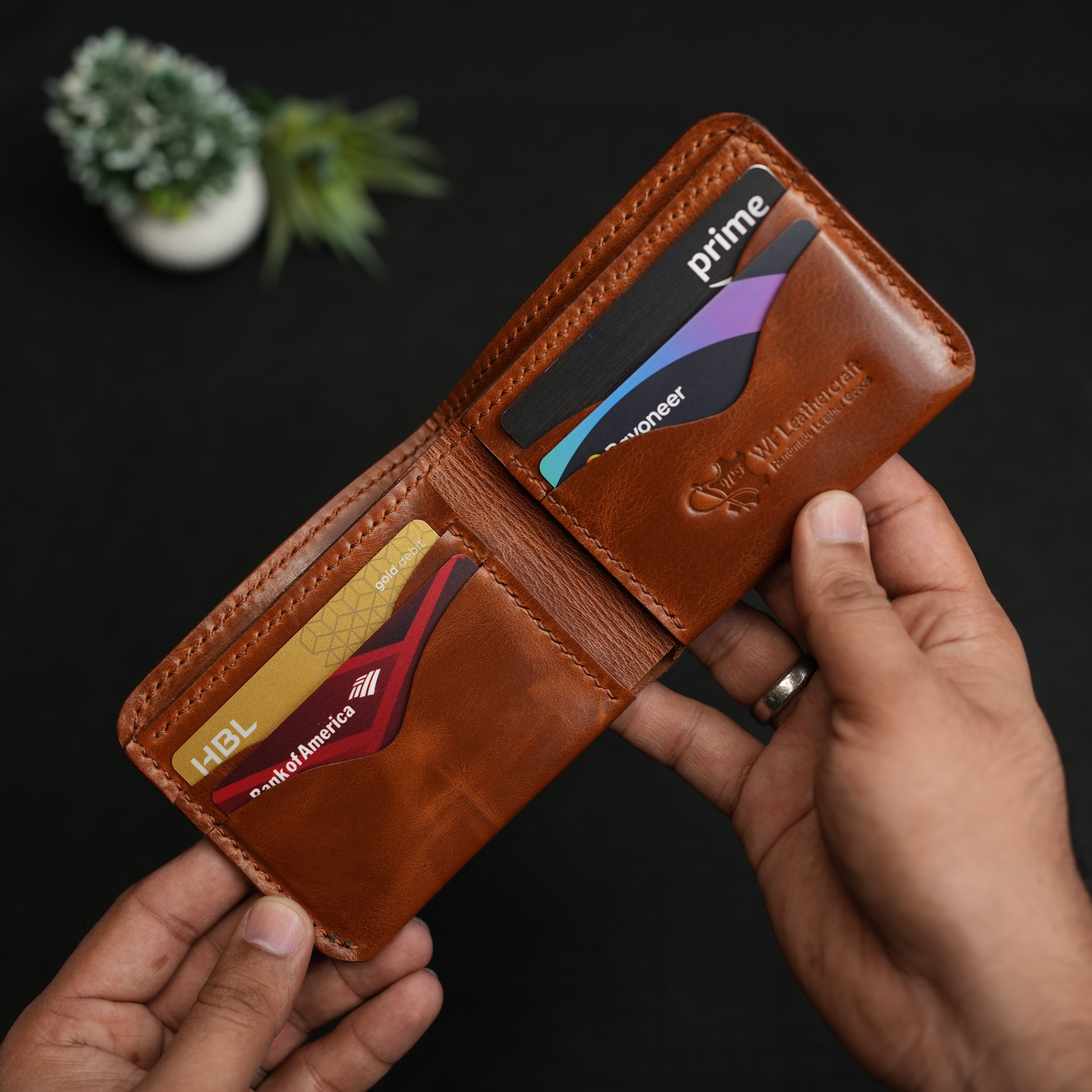 No. 81 classic full stitched bifold wallet Vintage Brown