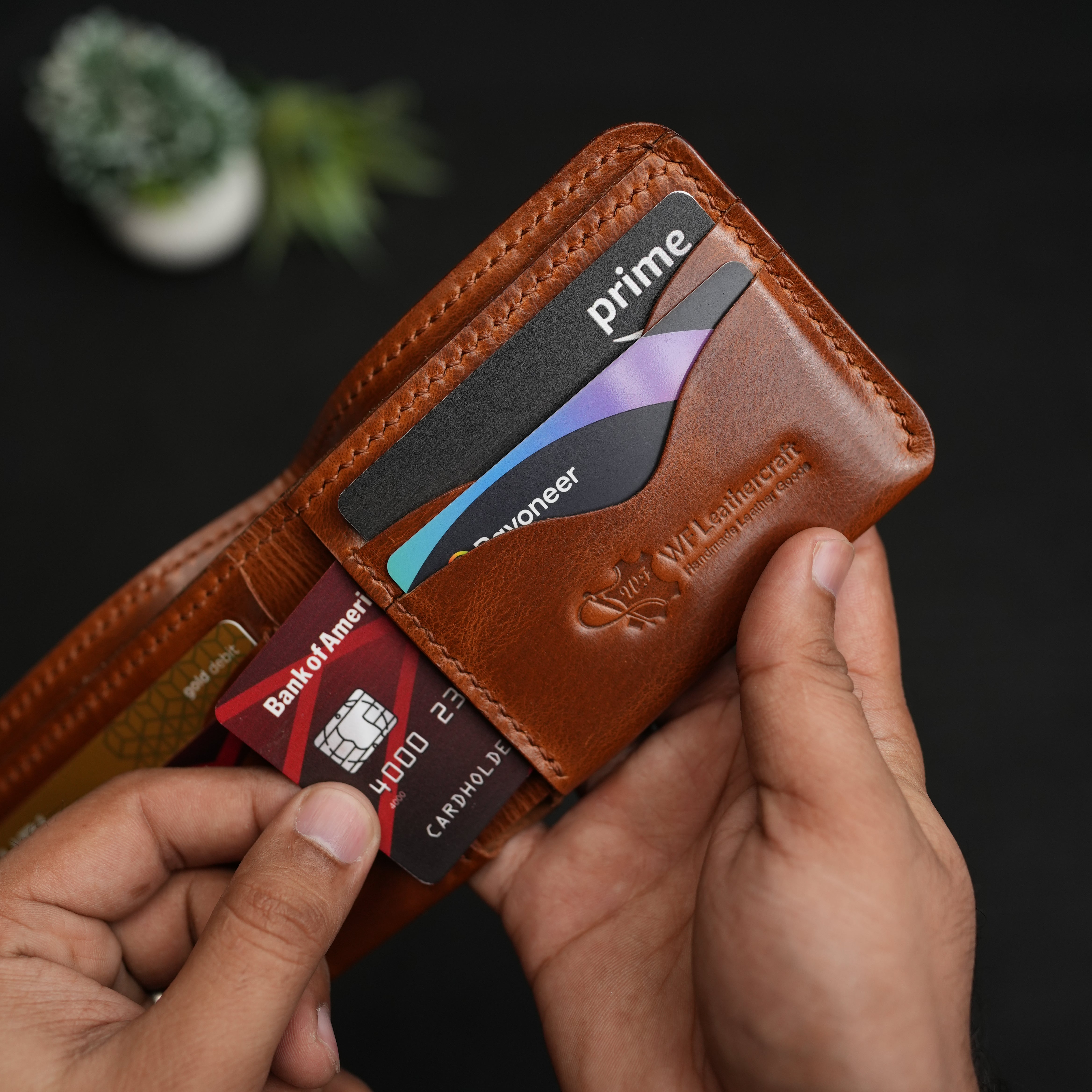 No. 81 classic full stitched bifold wallet Vintage Brown