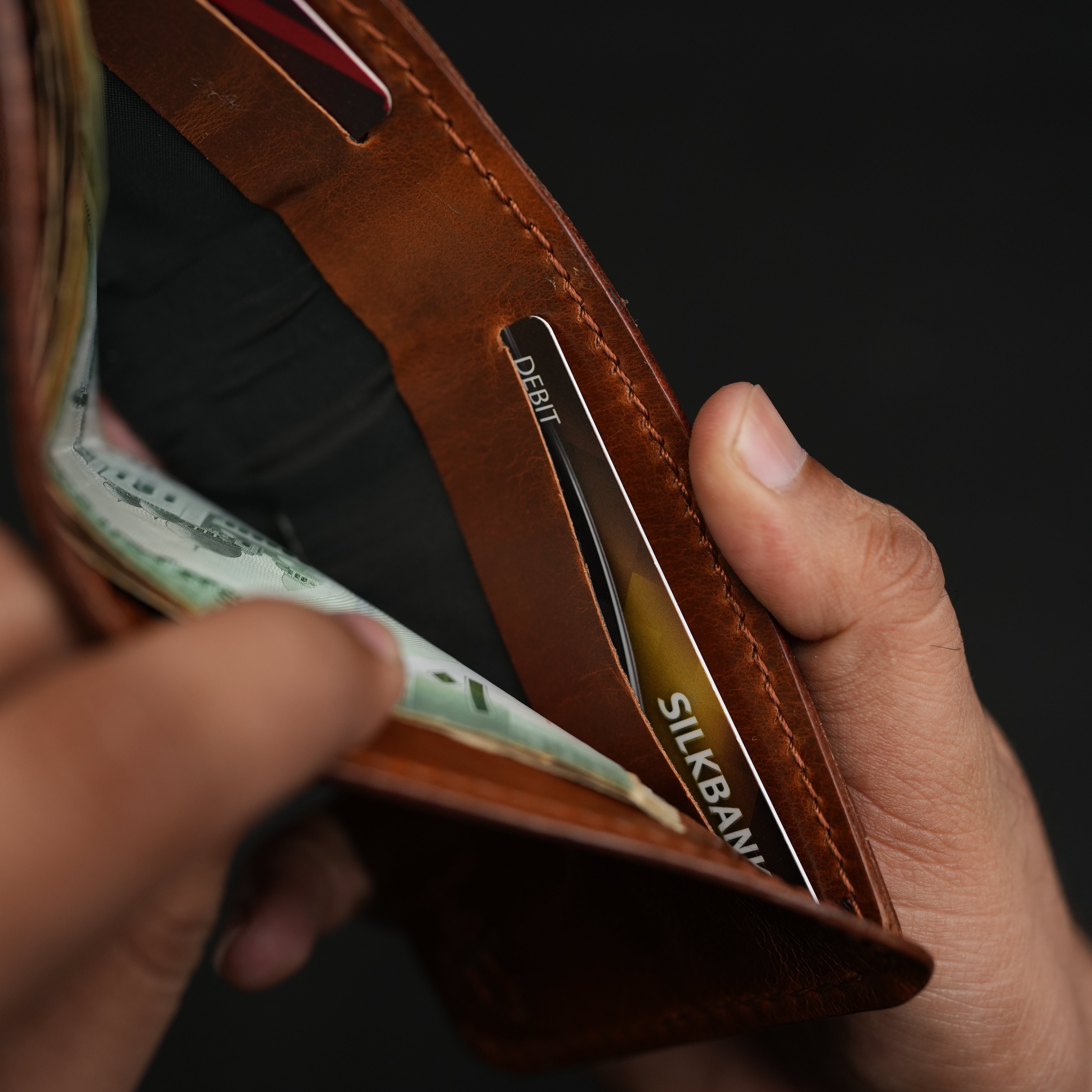 No. 81 classic full stitched bifold wallet Vintage Brown