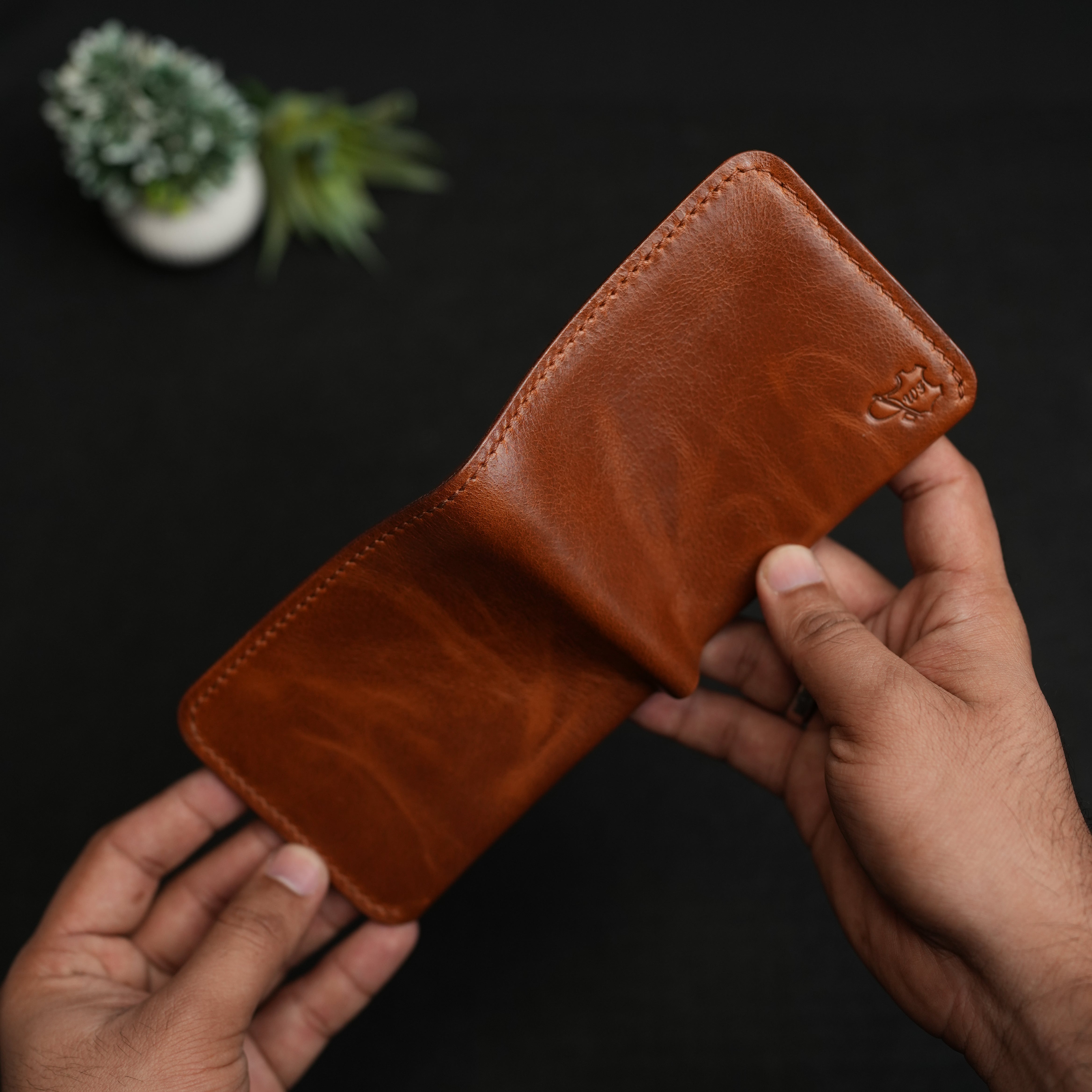 No. 81 classic full stitched bifold wallet Vintage Brown