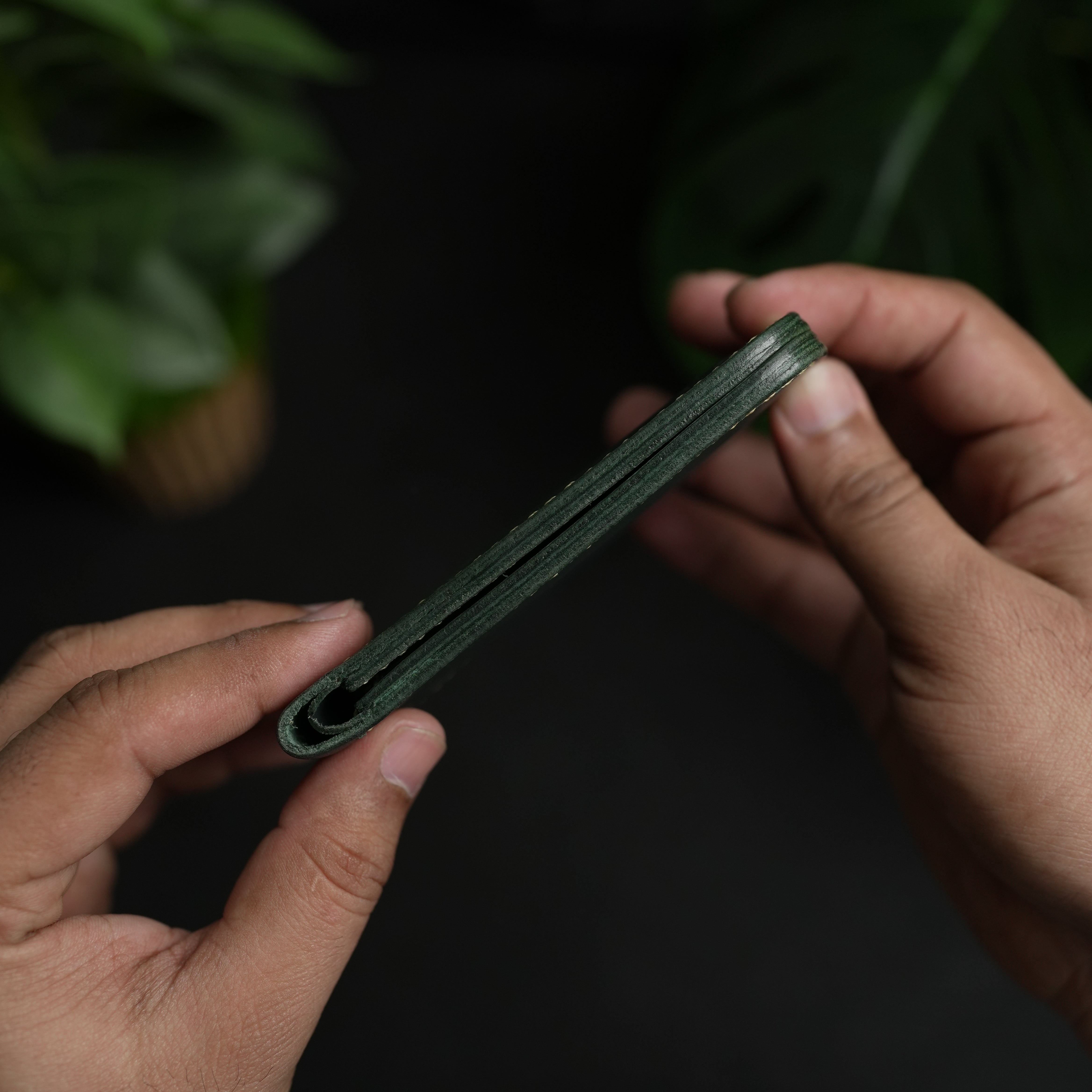 No. 55 claasic full stitshing dark green color