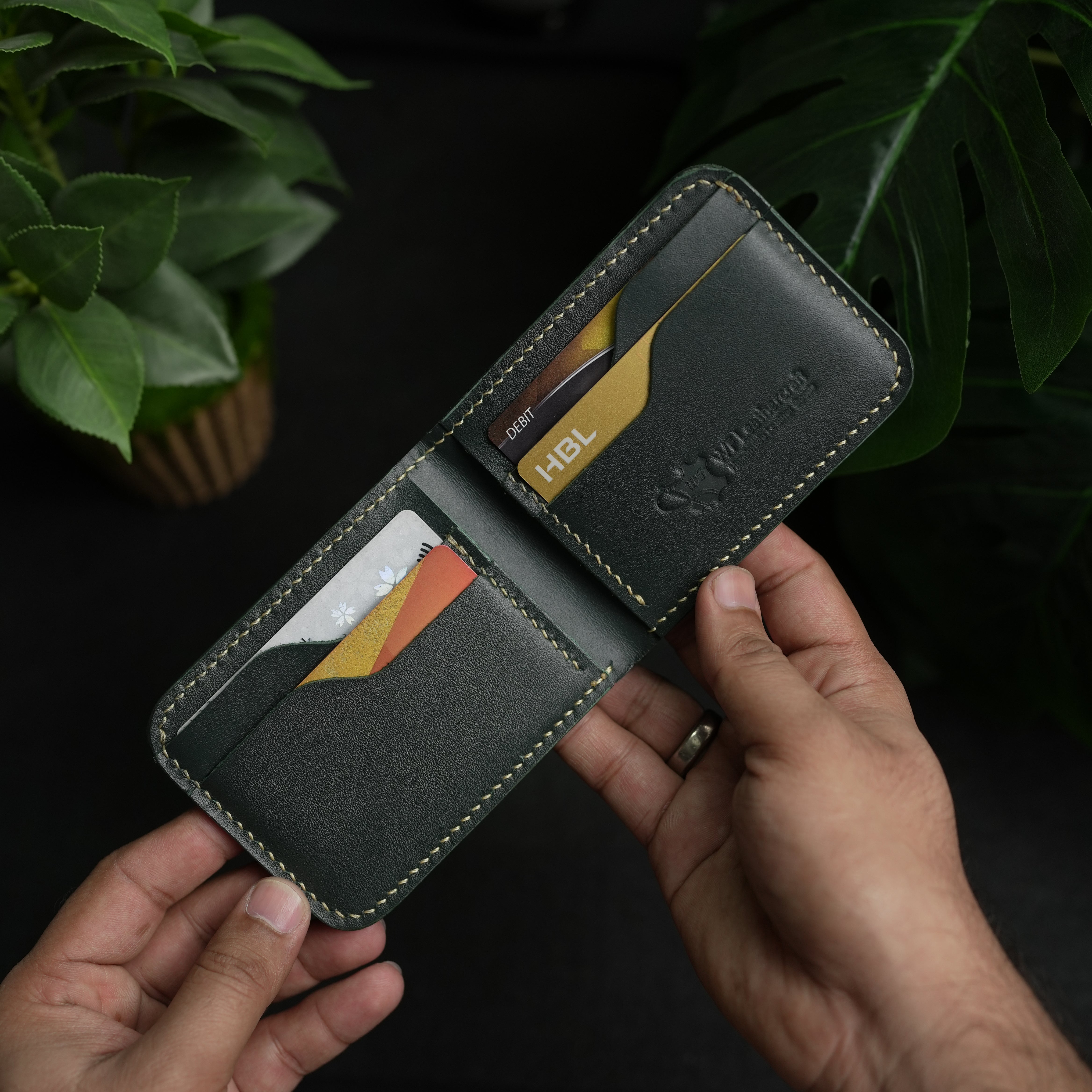 No. 55 claasic full stitshing dark green color