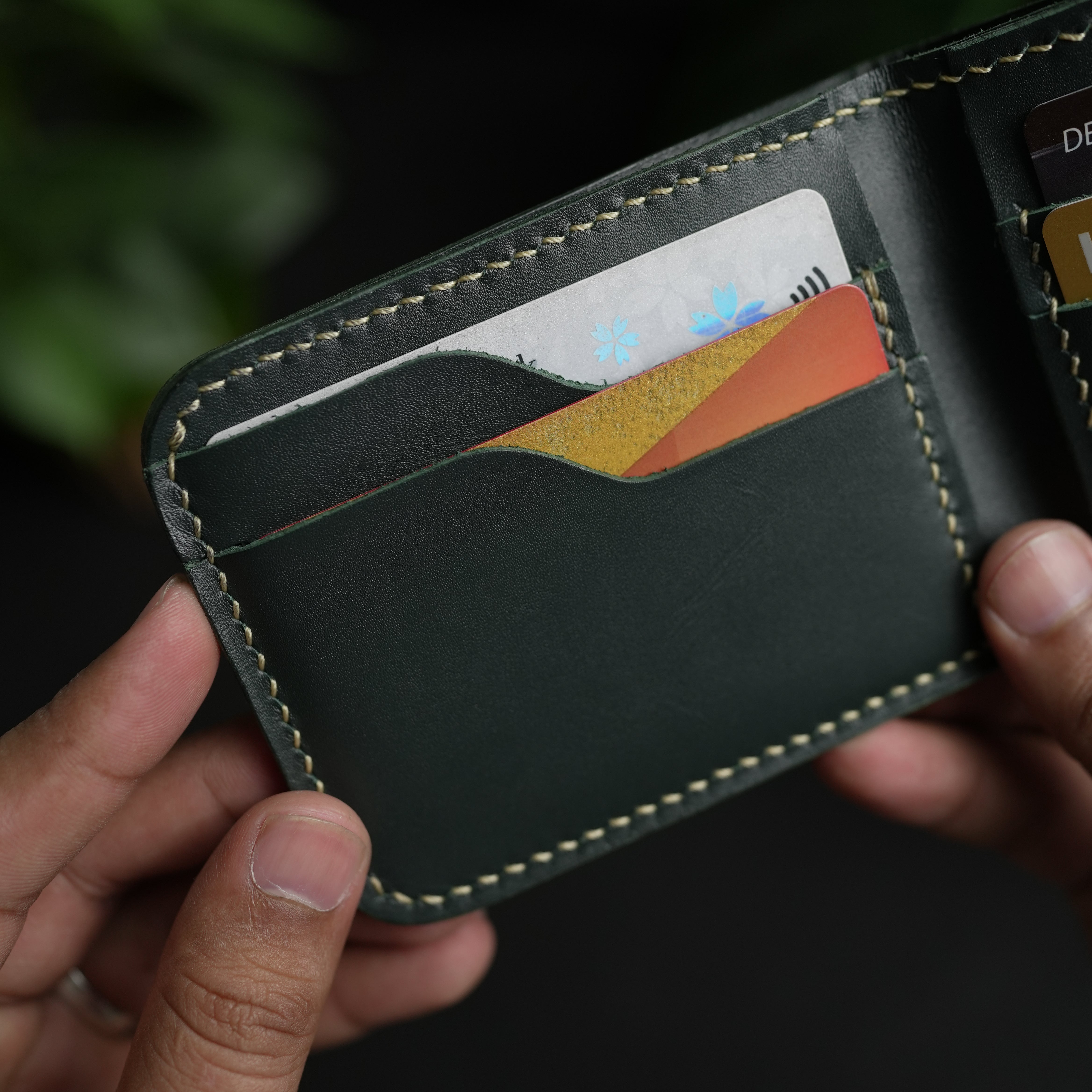 No. 55 claasic full stitshing dark green color