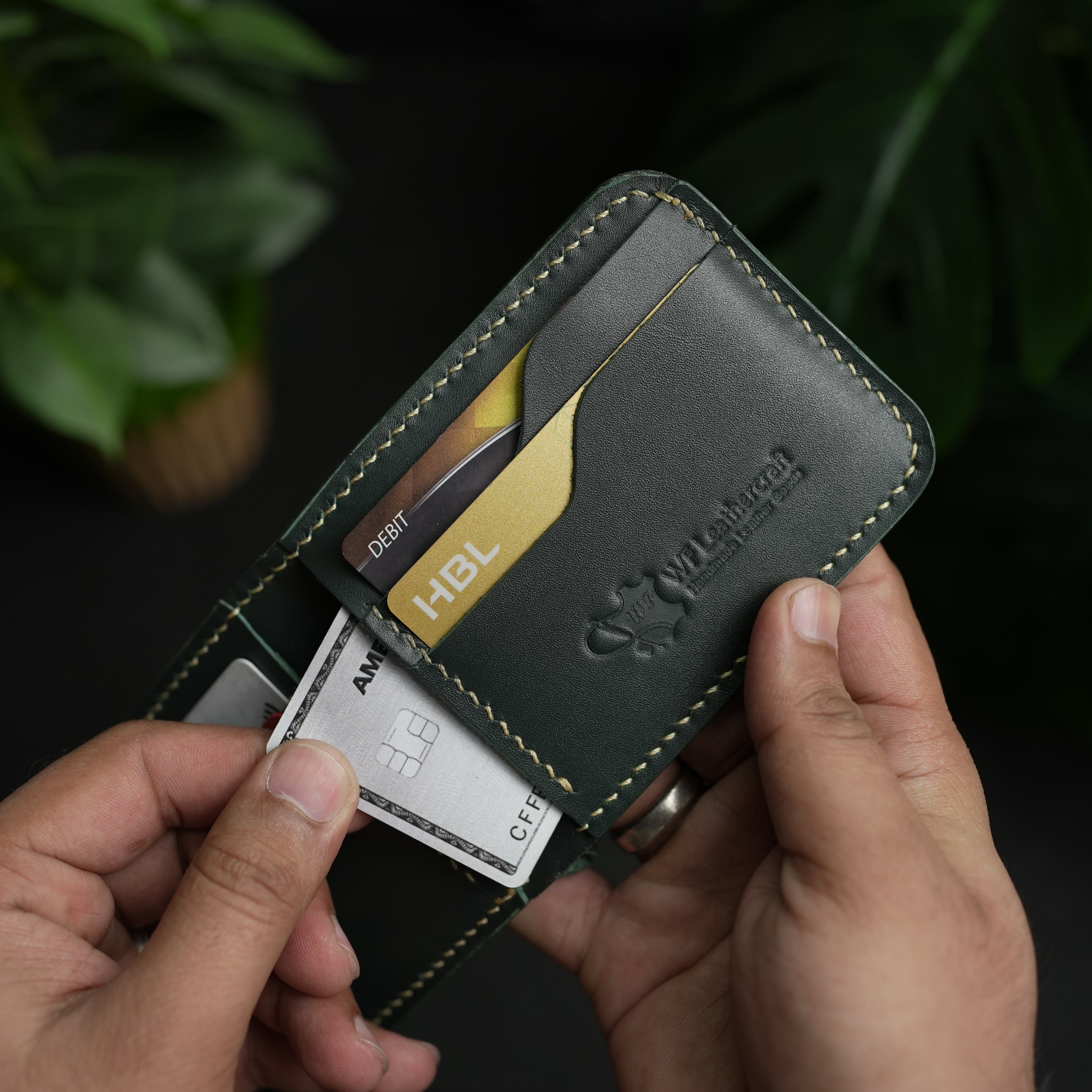 No. 55 claasic full stitshing dark green color