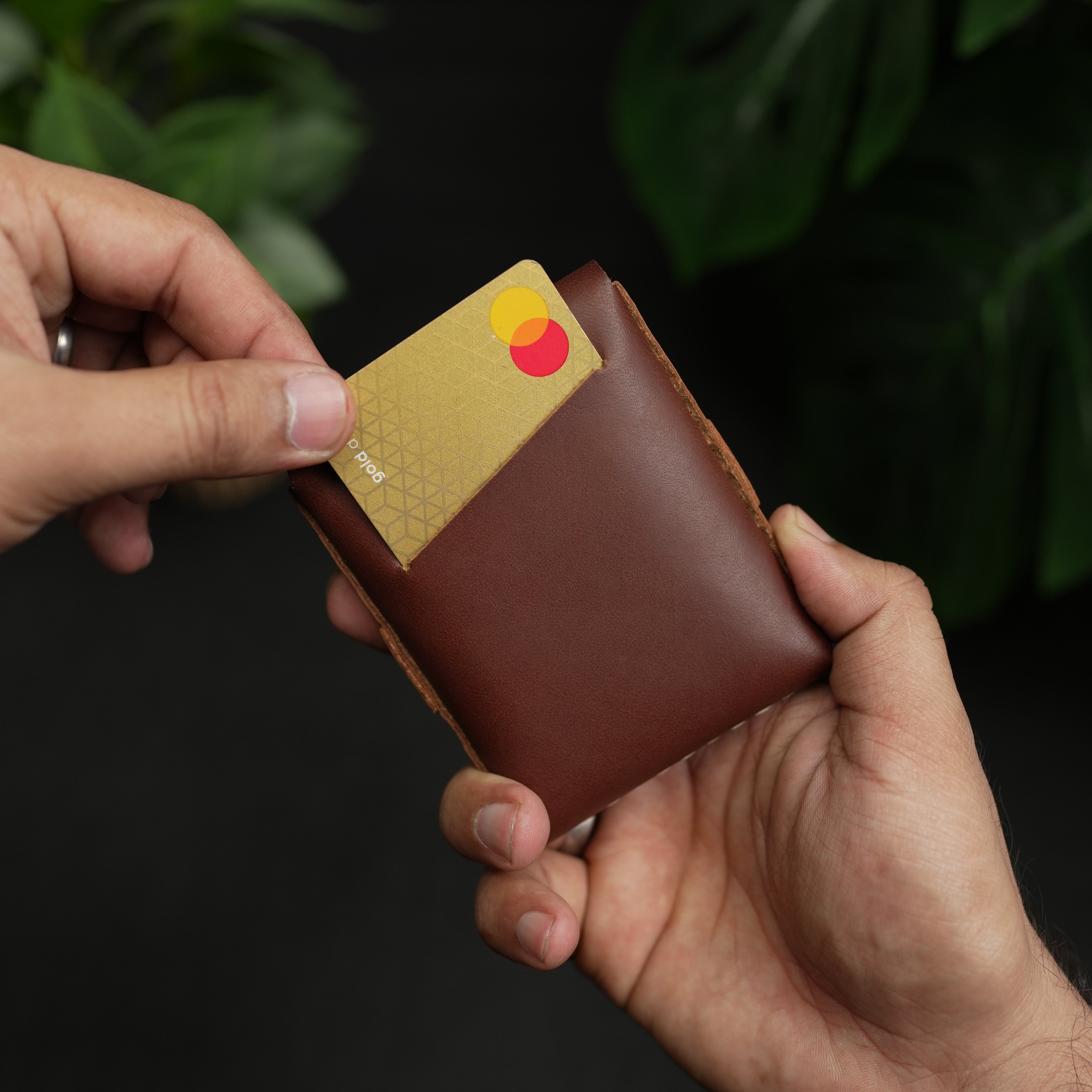 No. 101 All in one Card wallet Redish Brown color