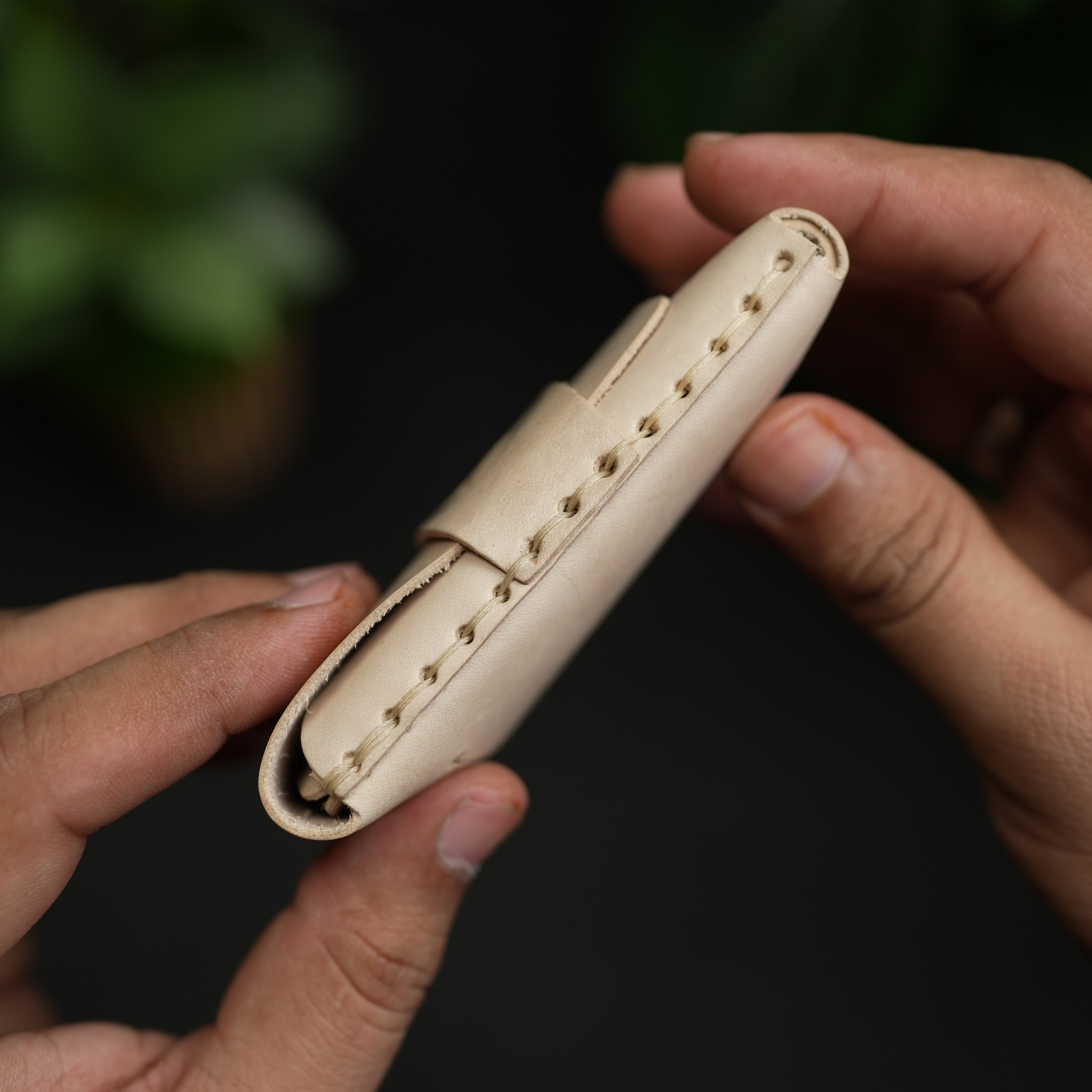 No. 101 All in one Card wallet natural Vegetable Tanned leather