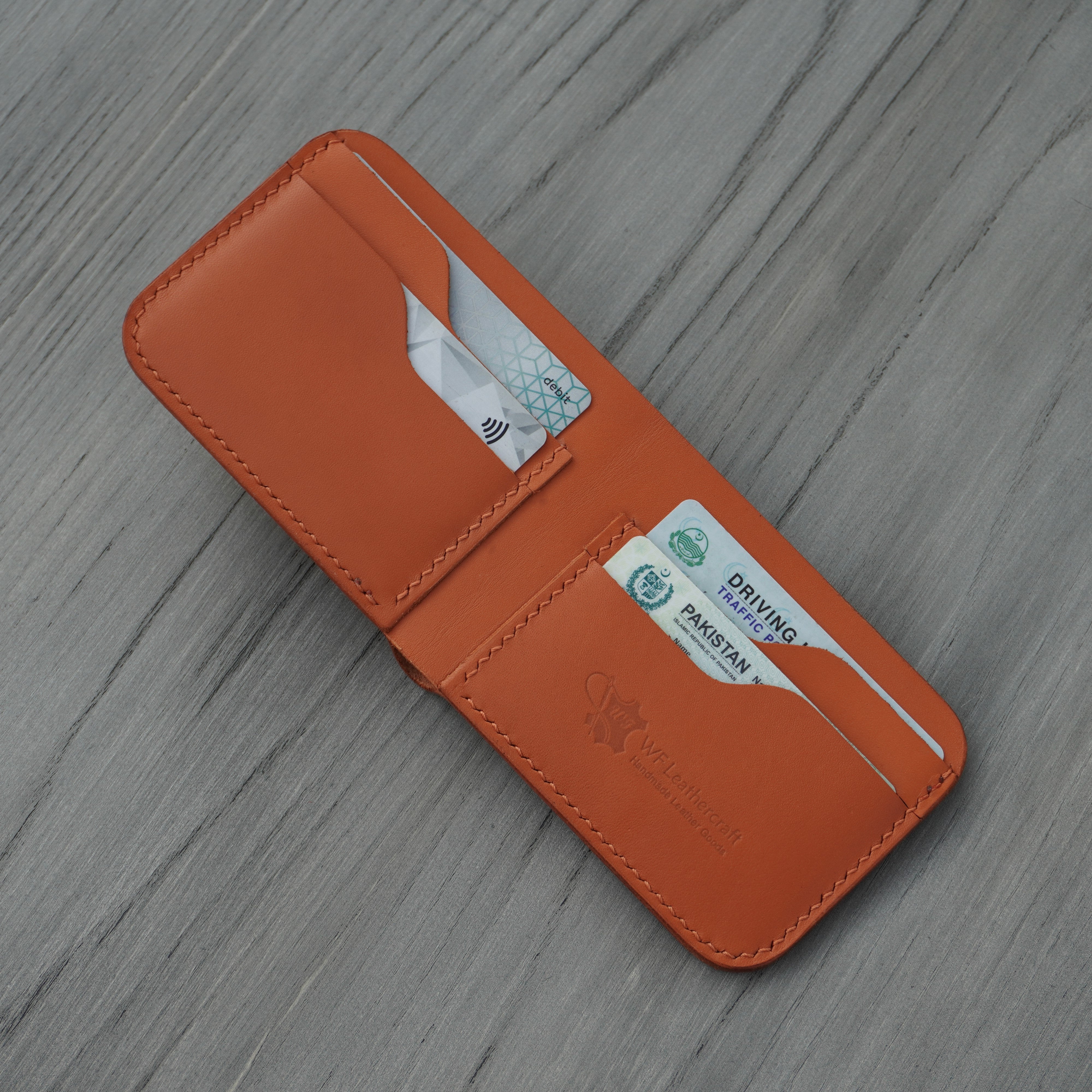 No.55 Bifold Leather Wallet (Italian Tan color)