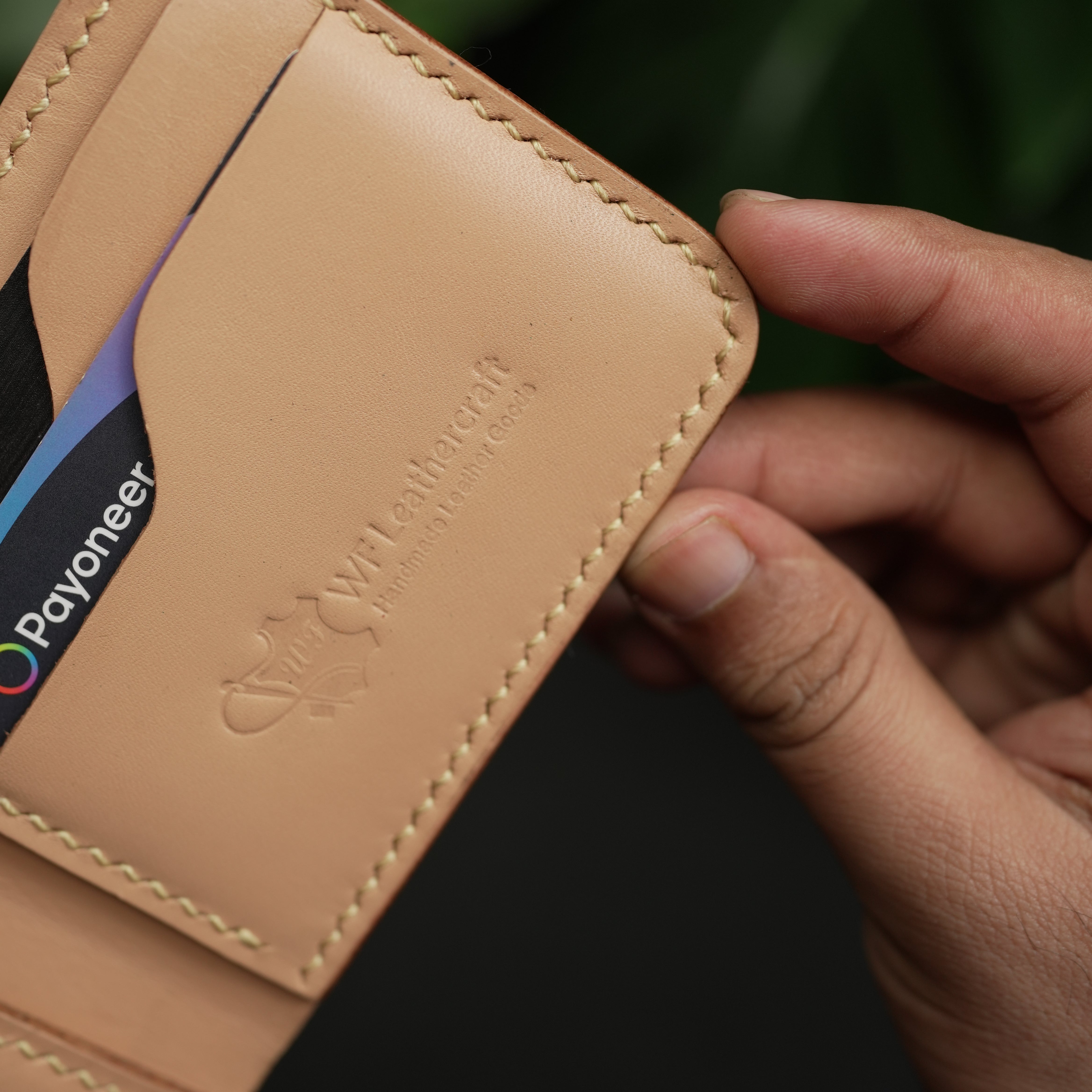 No.55 classic leather wallet natural vegtan