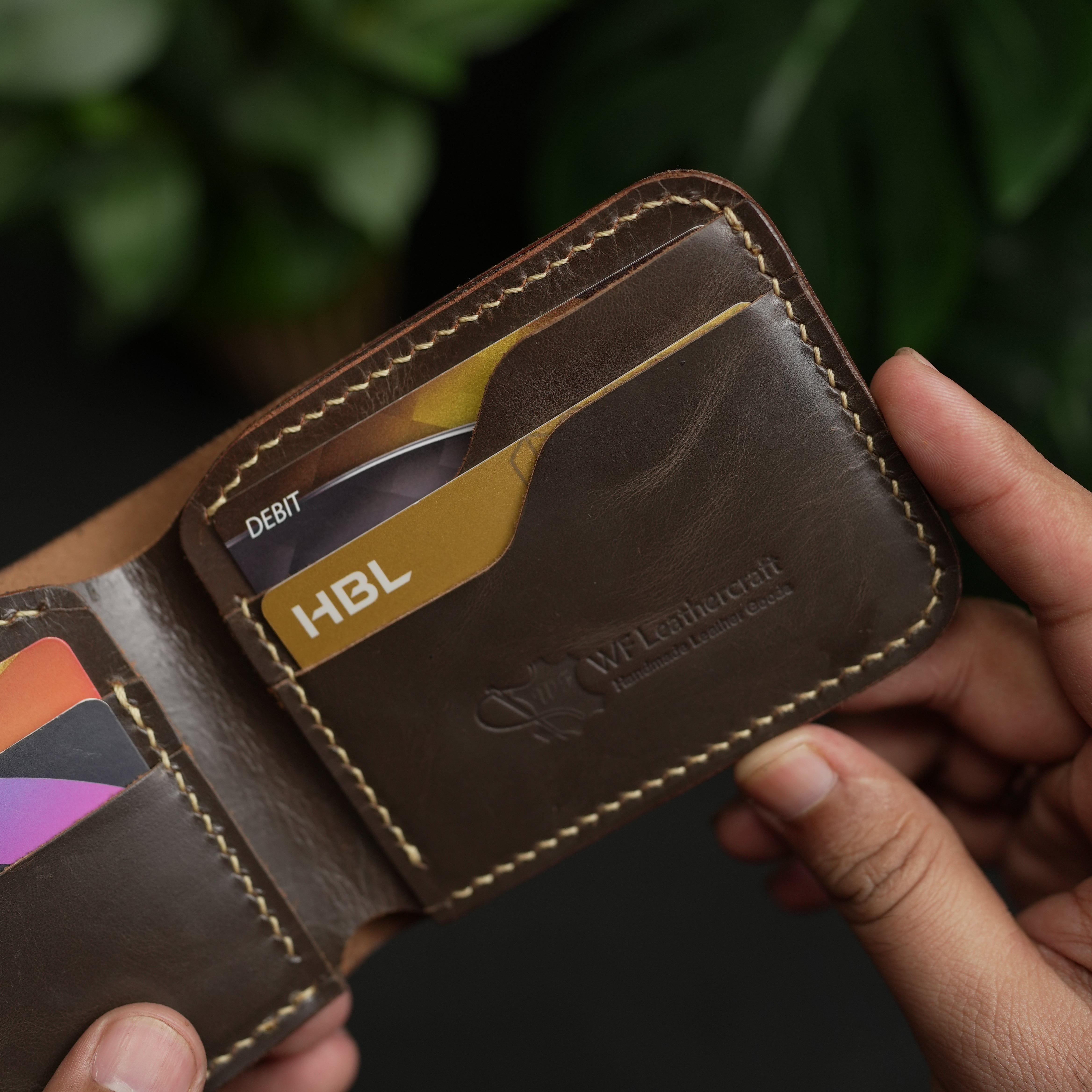 No.55-V2 Classic Bifold Wallet Dark Olive color