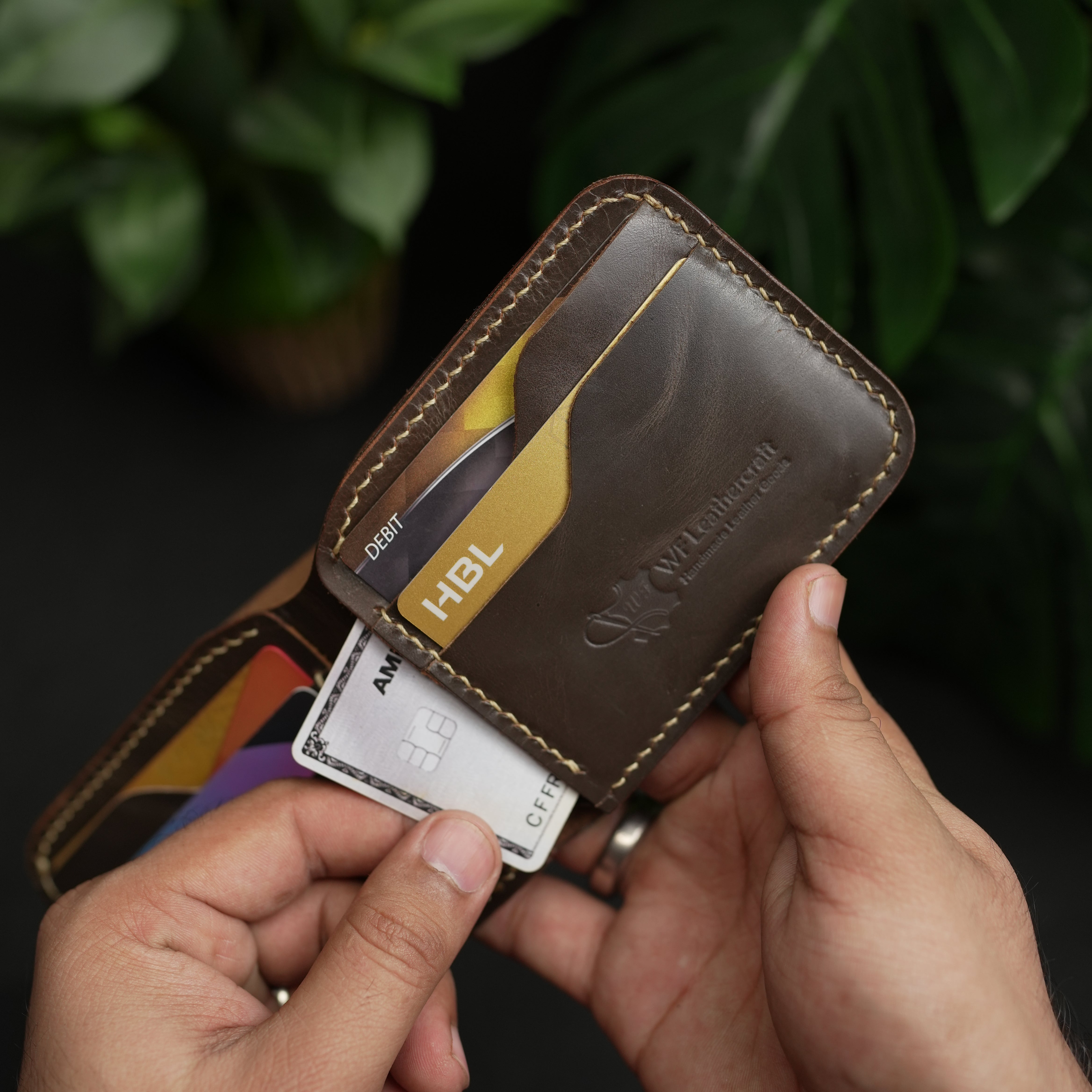 No.55-V2 Classic Bifold Wallet Dark Olive color