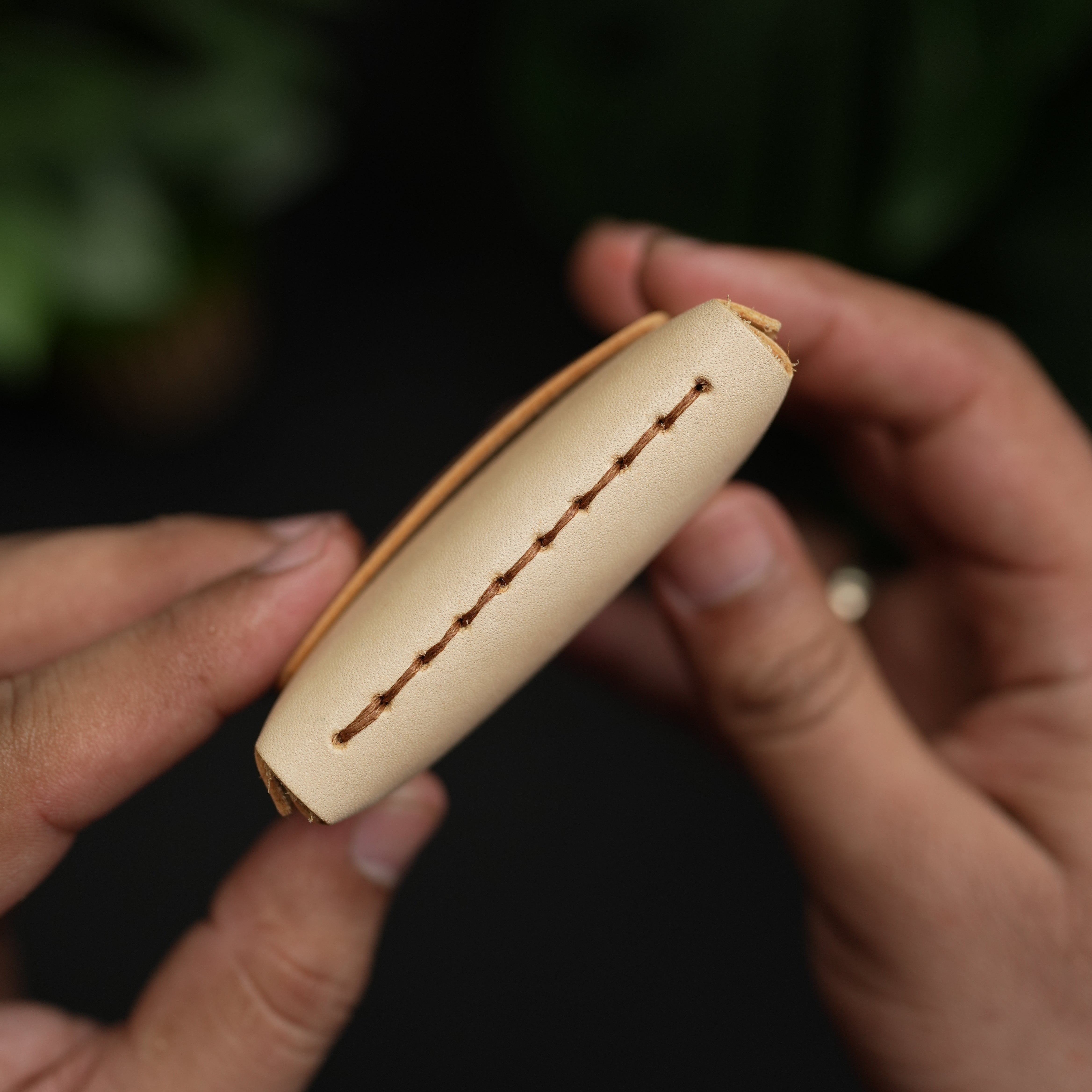 No. 101 All in one Card wallet natural vegtan leather & Brown combination